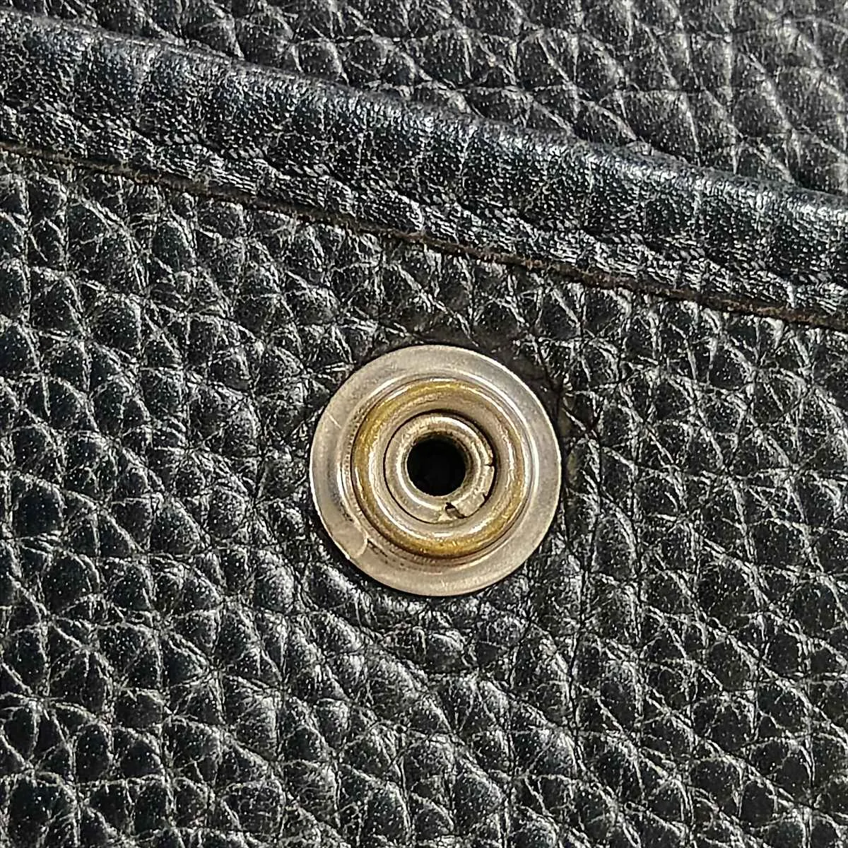Evelyne II 29 PM Taurillon Clemence Black Silver Hardware H: 2004 Strap repaired by an aftermarket company — view 14
