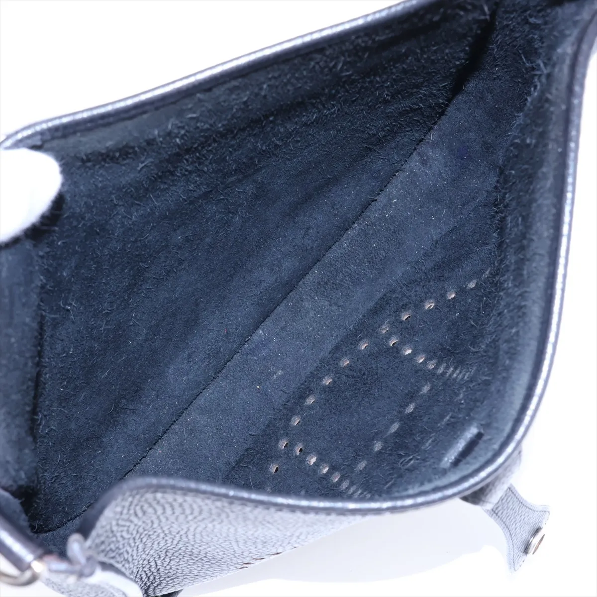Evelyne II 29 PM Taurillon Clemence Black Silver Hardware H: 2004 Strap repaired by an aftermarket company — view 6