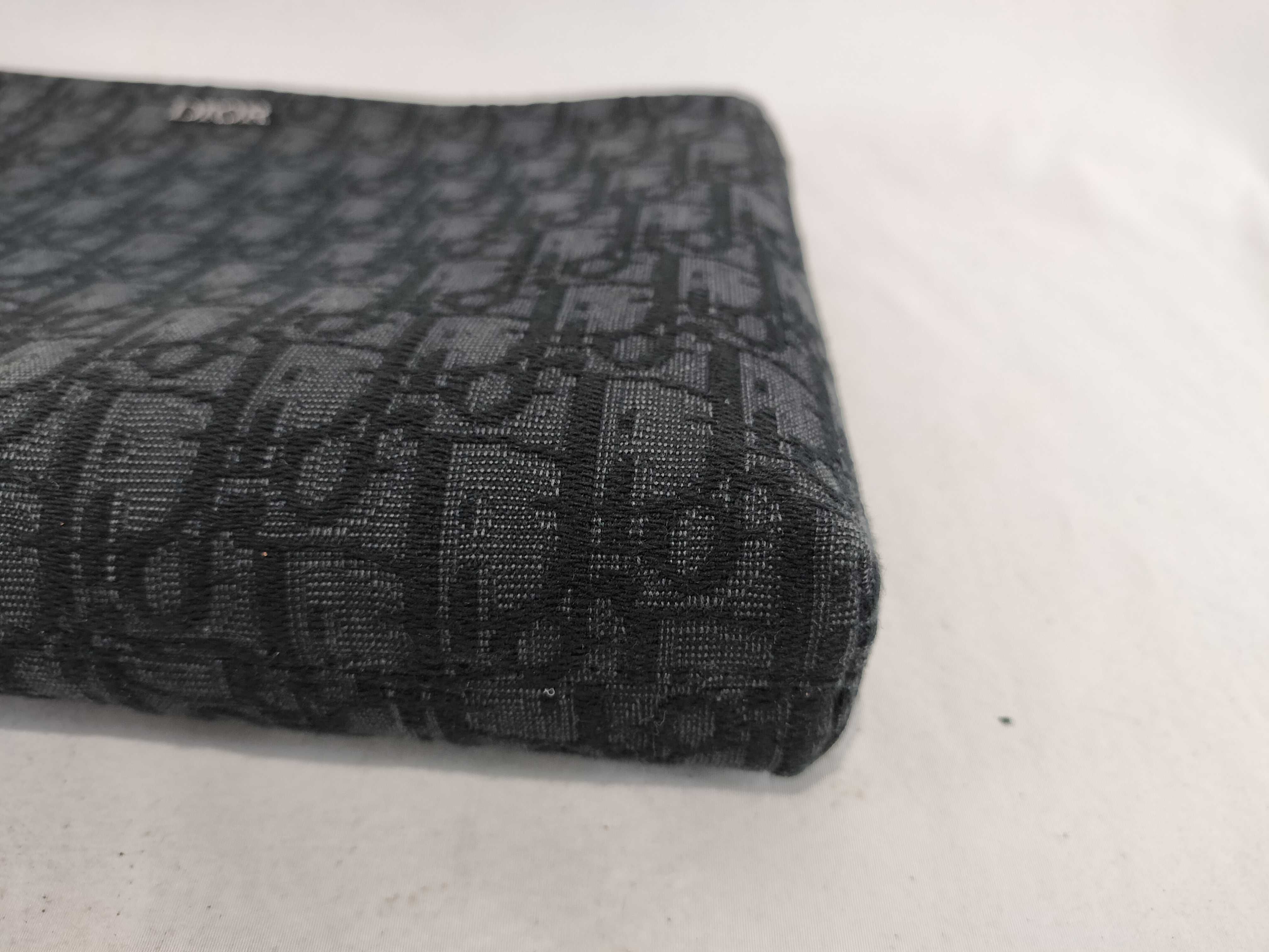 Oblique Jacquard Pouch Leather x Canvas Pouch — view 6