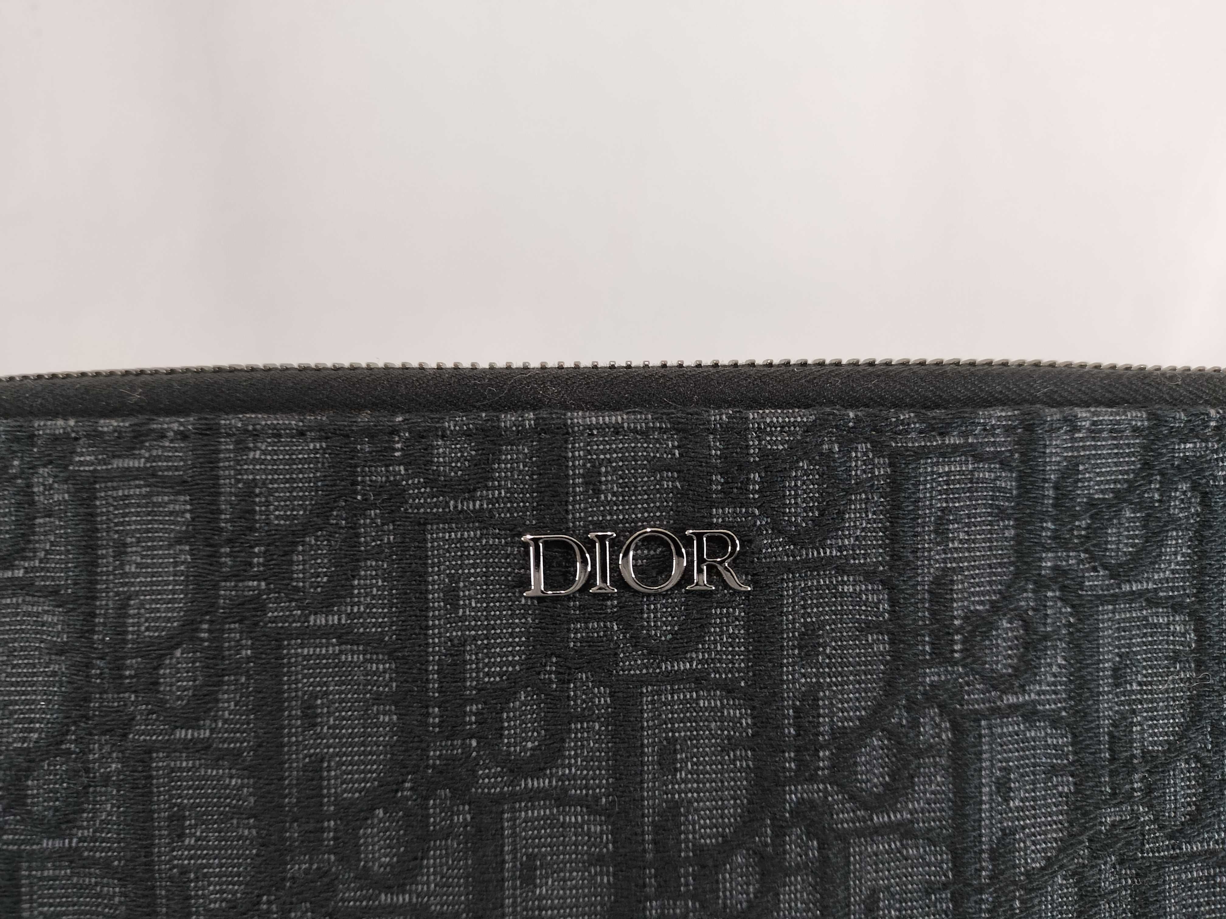 Oblique Jacquard Pouch Leather x Canvas Pouch — view 8
