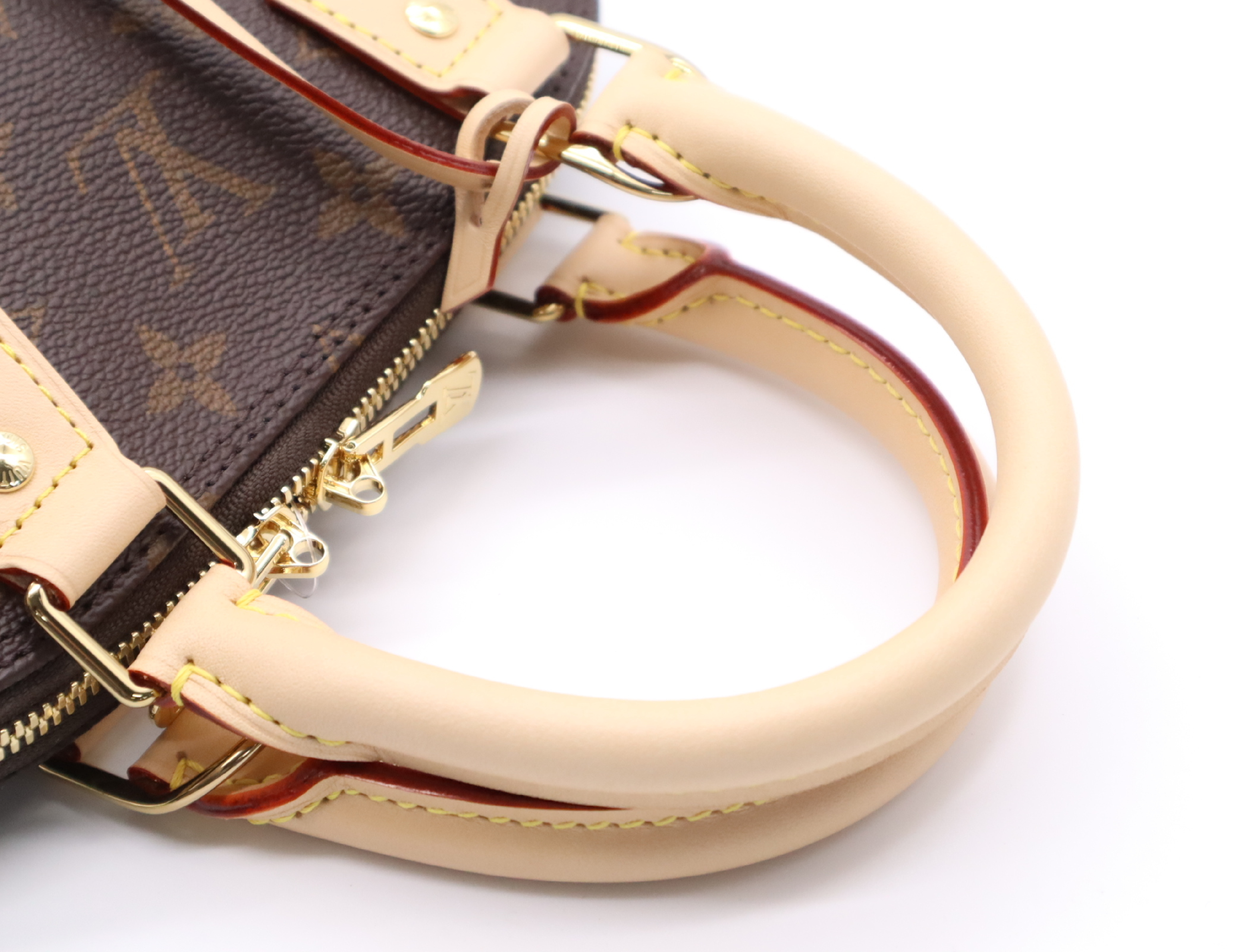 M46990 Monogram Alma BB Handbag with Shoulder Strap, Padlock, 2 Keys, Clochette, Dust Bag, and Box. RFID ID tested. — view 10