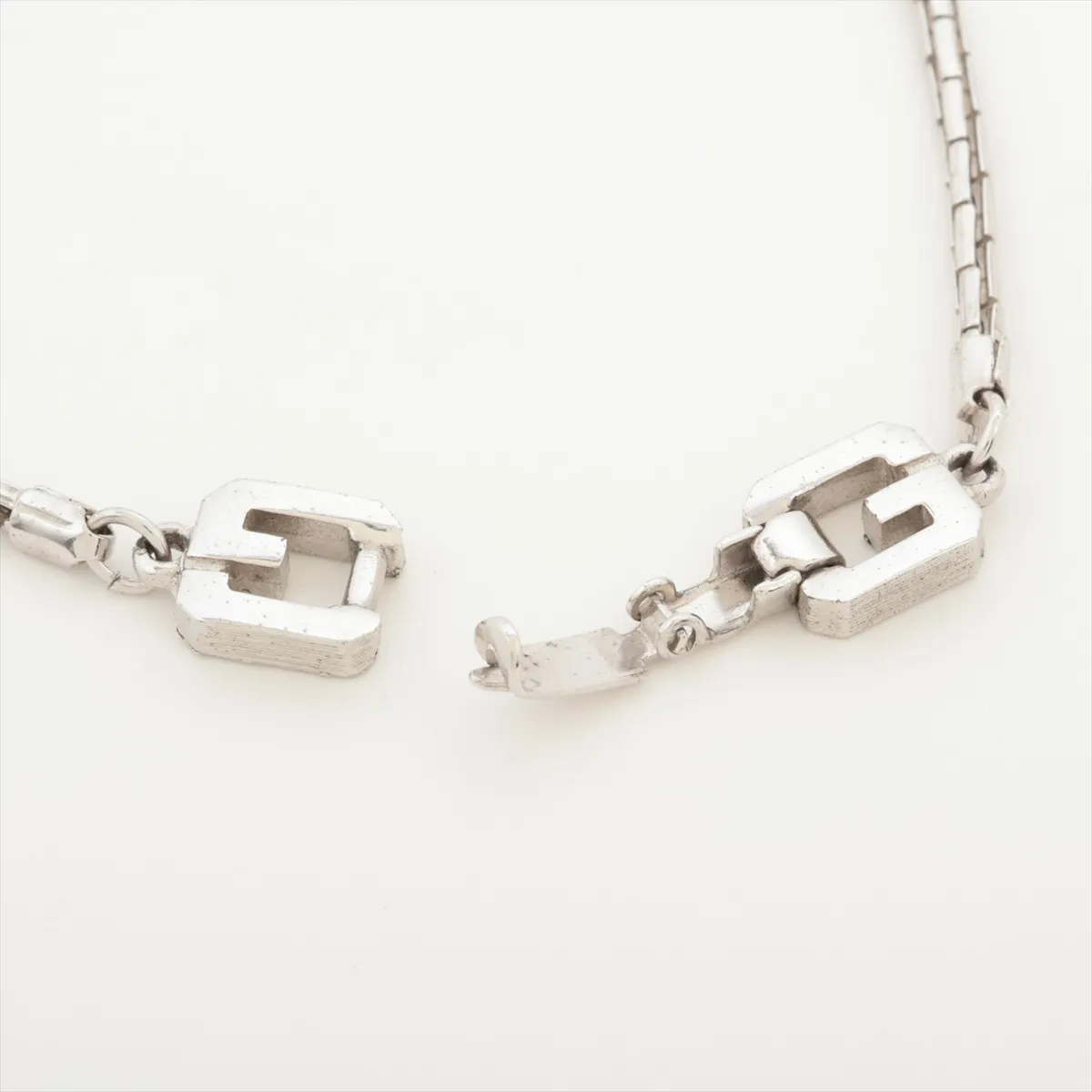 bracelet, metal and rhinestones, silver. Shows signs of wear: — view 4