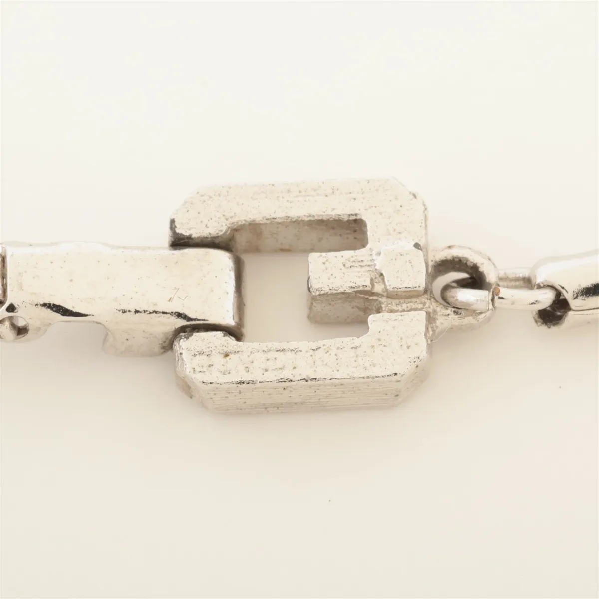 bracelet, metal and rhinestones, silver. Shows signs of wear: — view 5