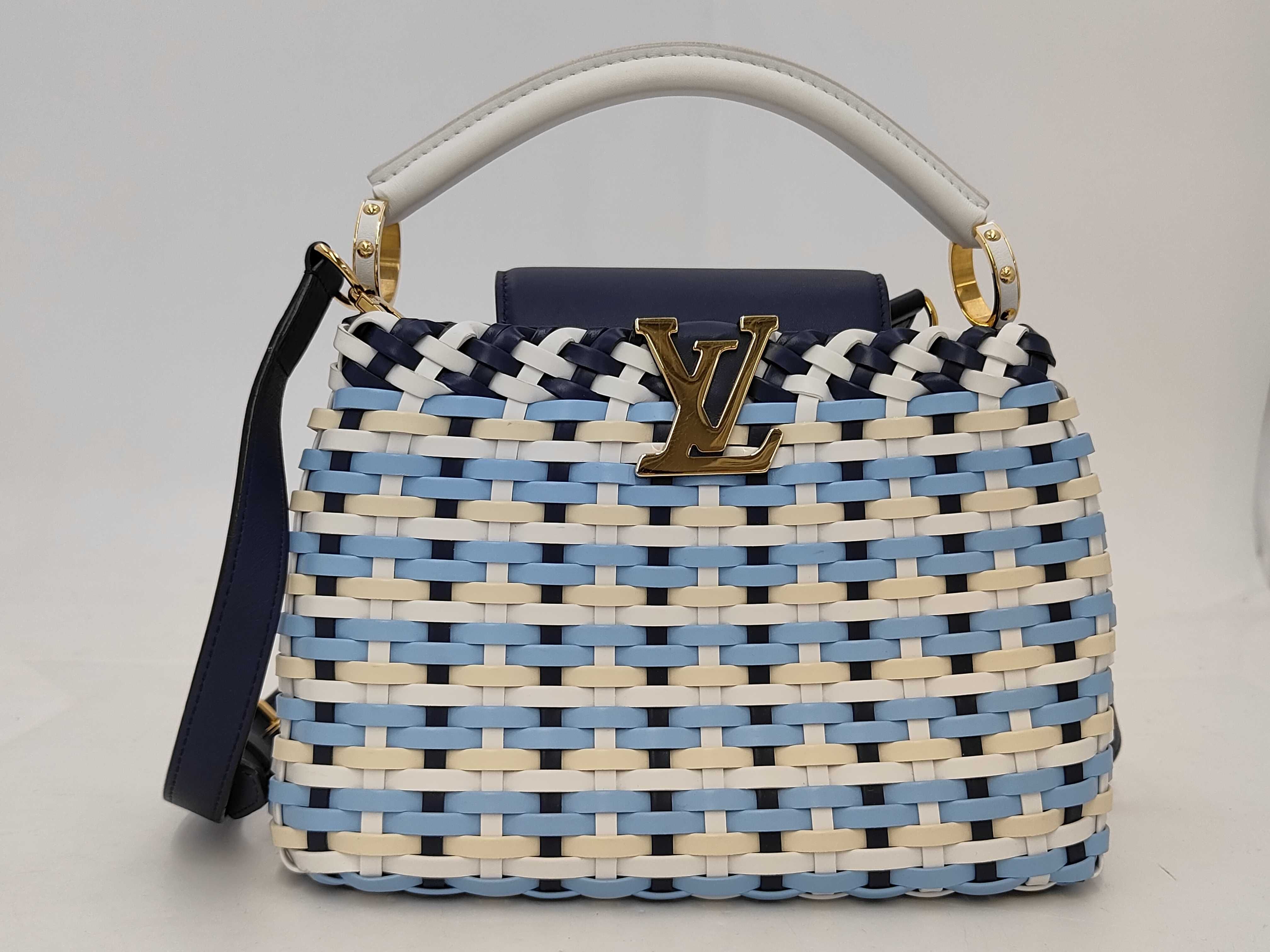 Capucines BB Blue Mesh 2-Way Shoulder Bag M53866 RFID Chip Limited Edition Shoulder Bag