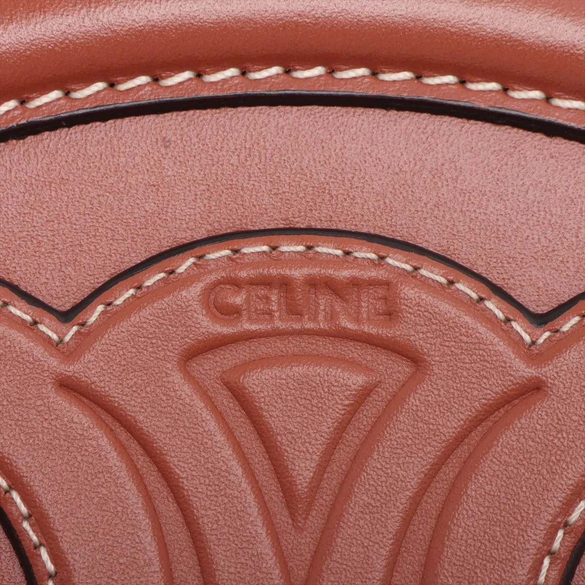 Oval Purse Cuir Triomphe Leather Shoulder Bag Brown — view 7
