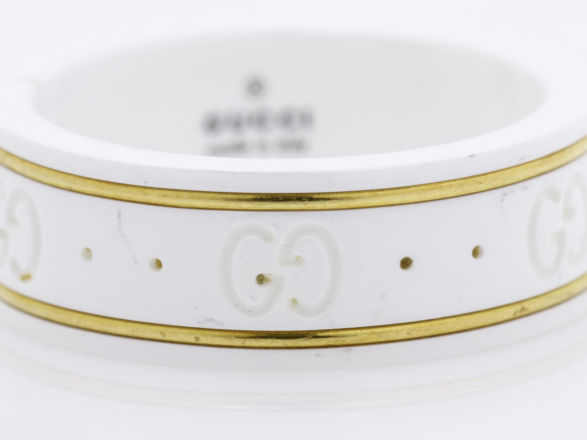 Icon Ring, 4.7g, #15, 750YG/Ceramic — view 2