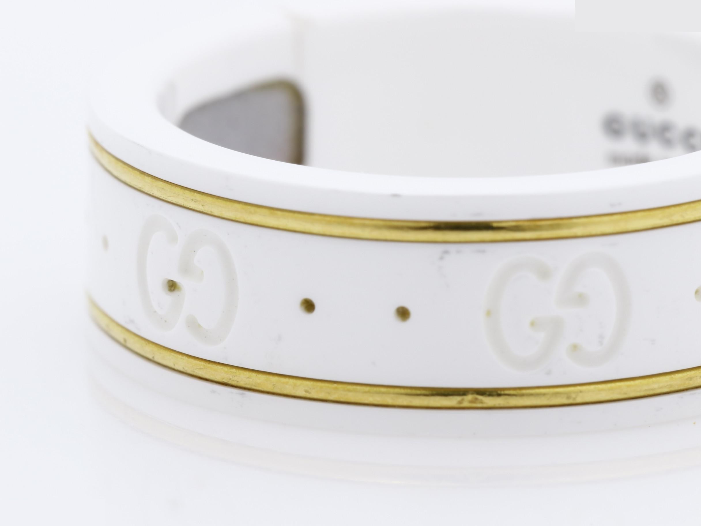 Icon Ring, 4.7g, #15, 750YG/Ceramic — view 3