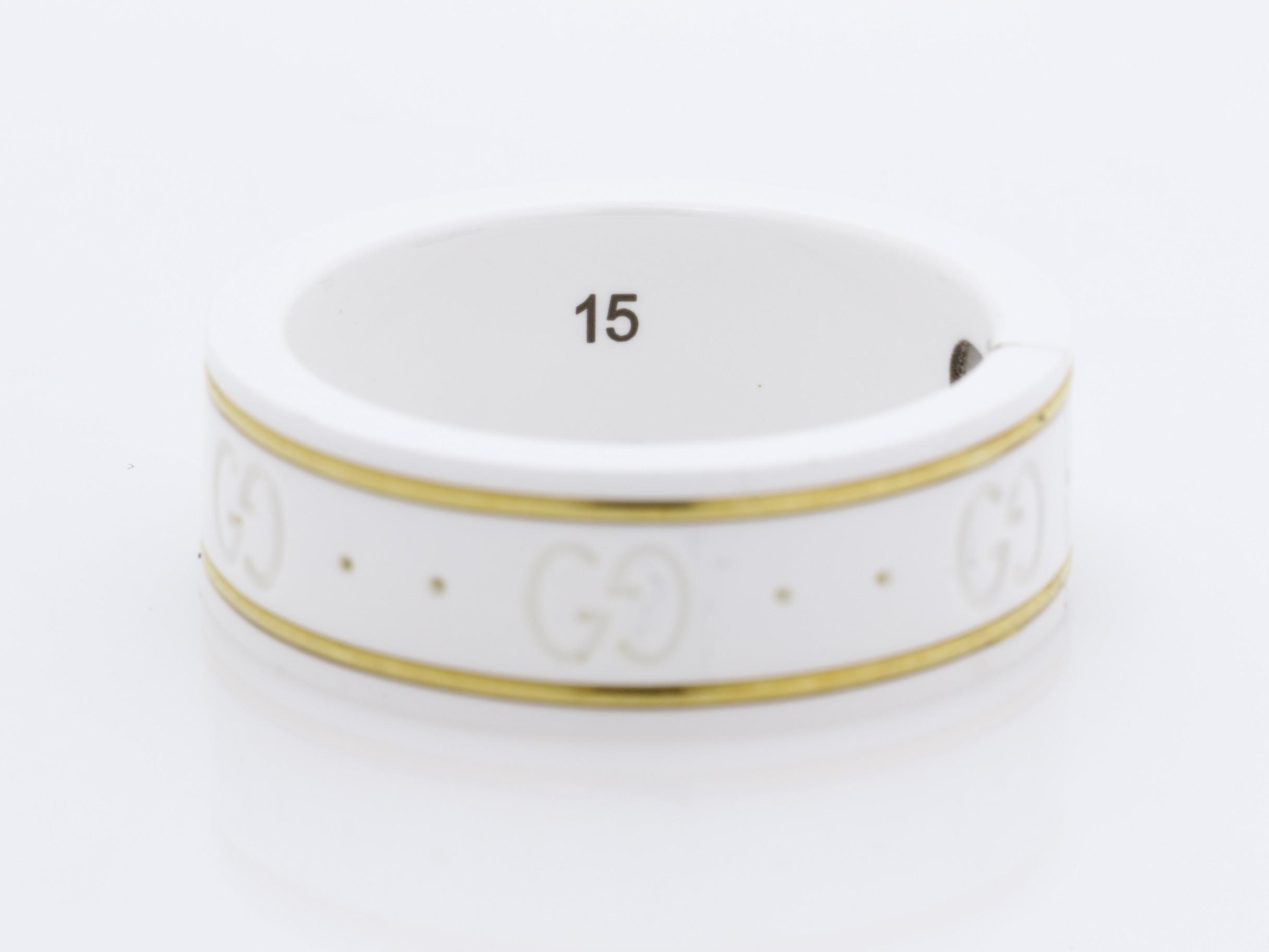 Icon Ring, 4.7g, #15, 750YG/Ceramic — view 4
