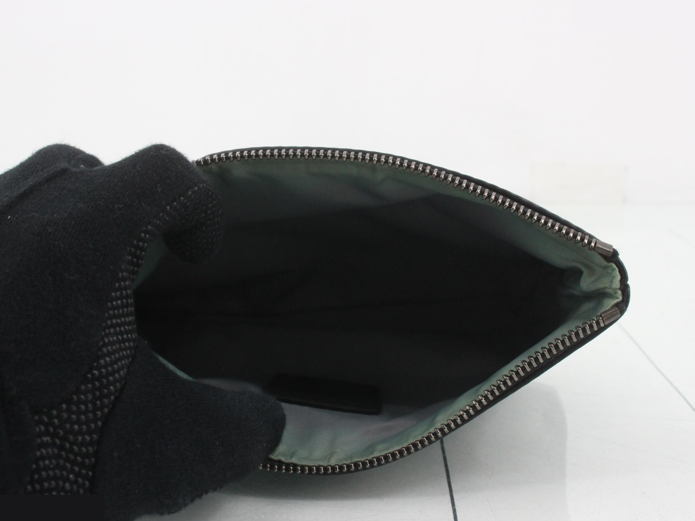 Nylon/Leather Pouch, Black — view 4