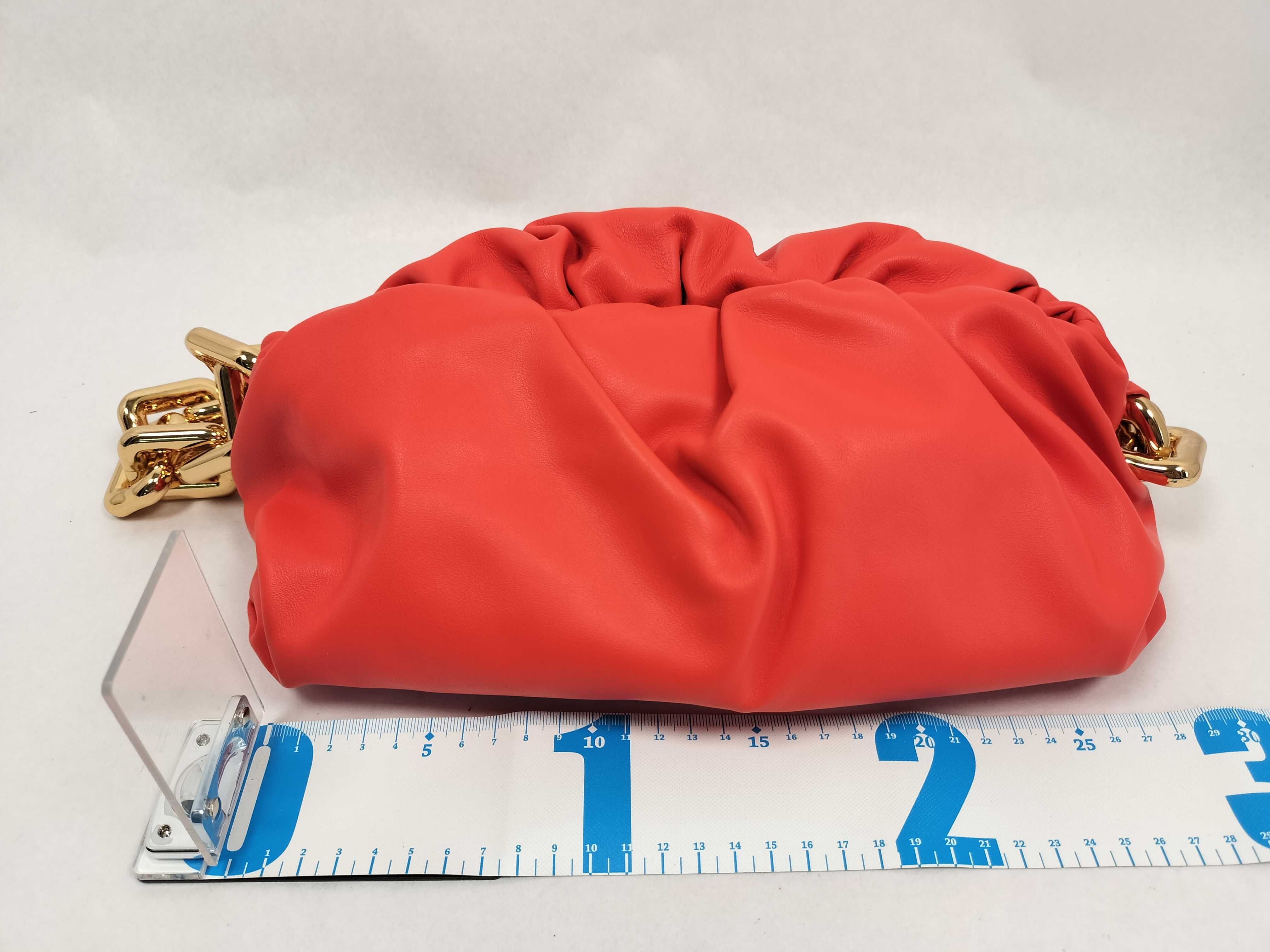 The Pouch Chain Shoulder Bag Orange x Gold Hardware Shoulder Bag — view 2