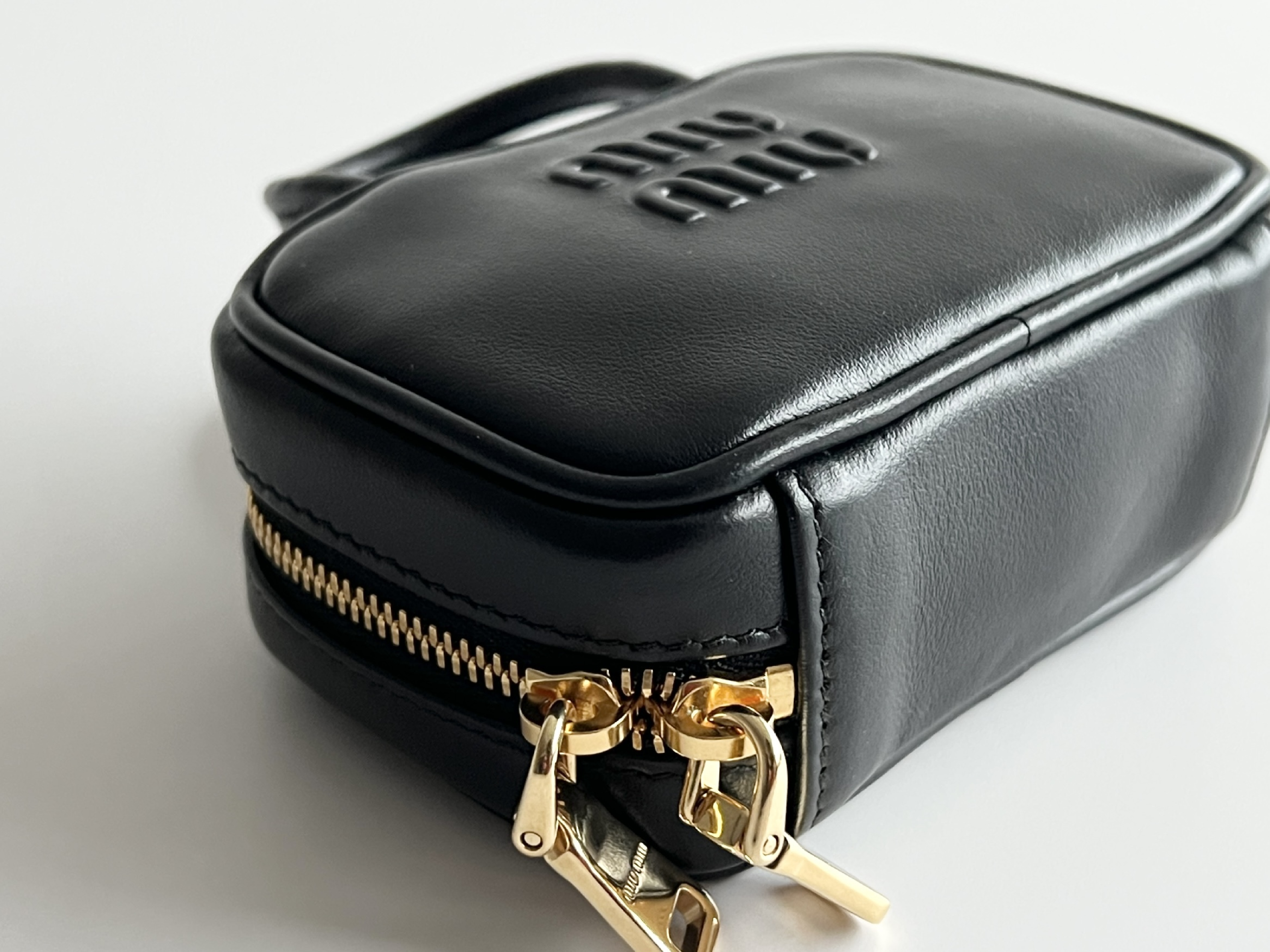 Beau Micro Leather Logo Embossed Logo Handbag — view 7