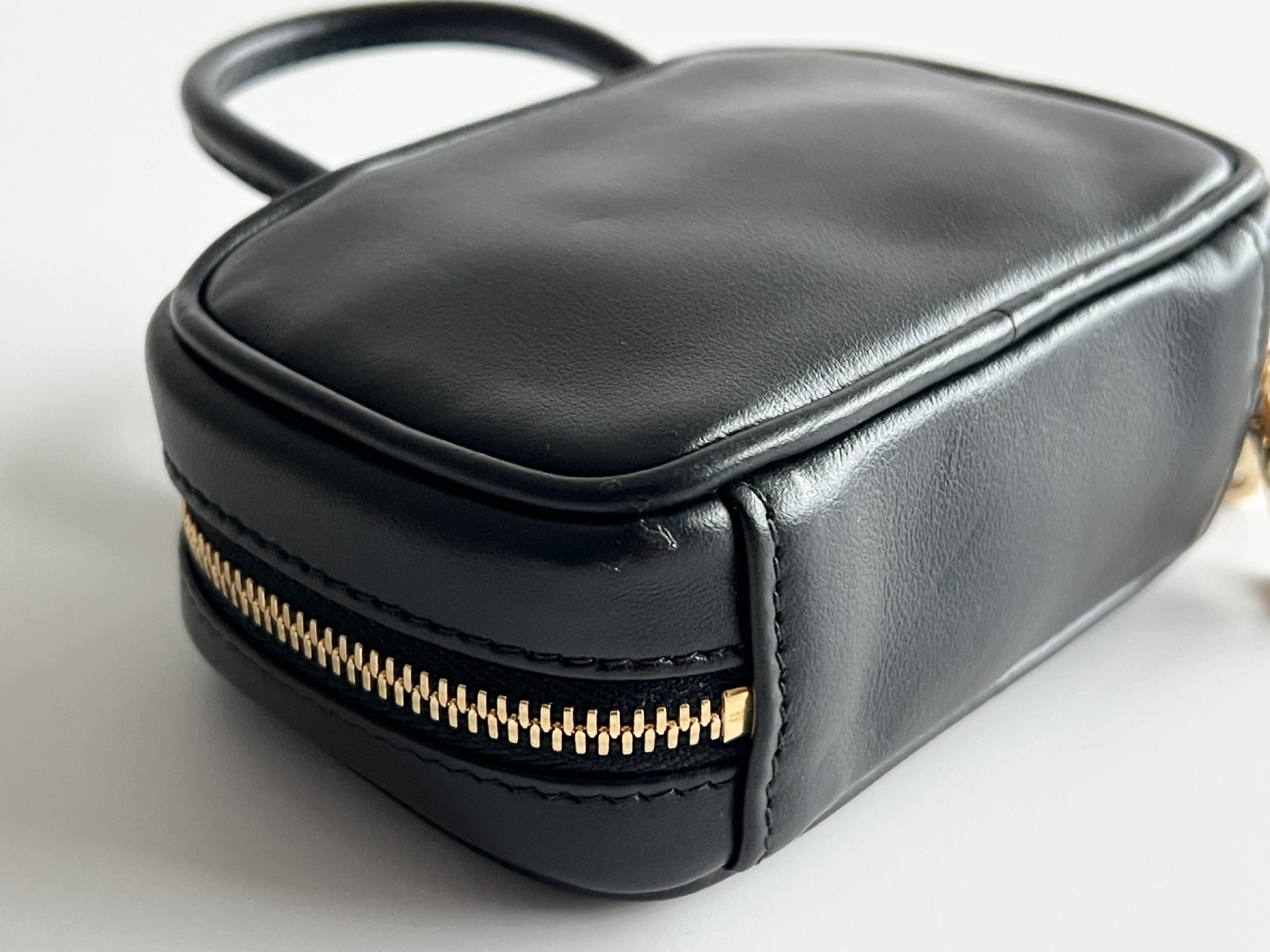 Beau Micro Leather Logo Embossed Logo Handbag — view 9