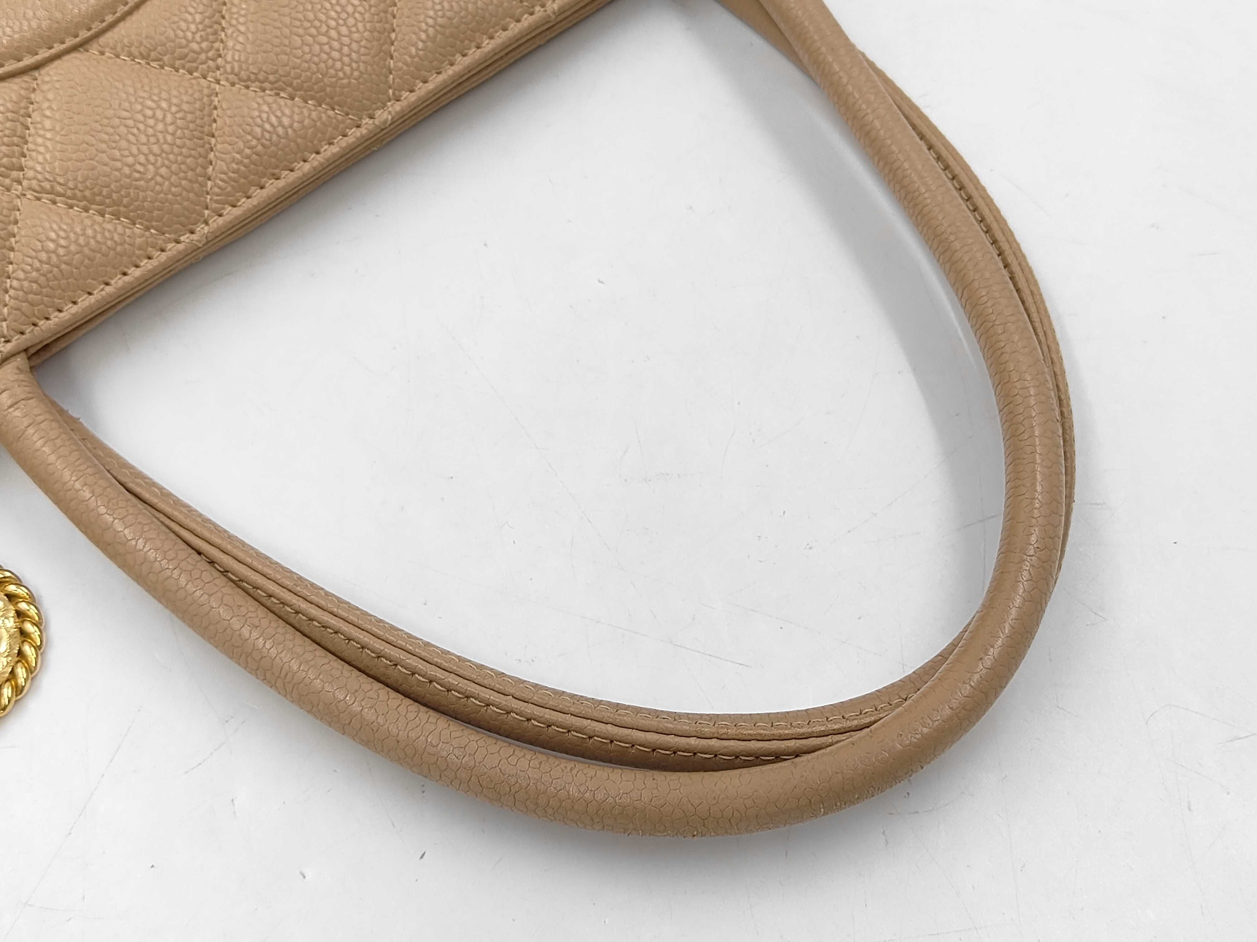 Reissue Tote Bag, Caviar Leather, Beige — view 5