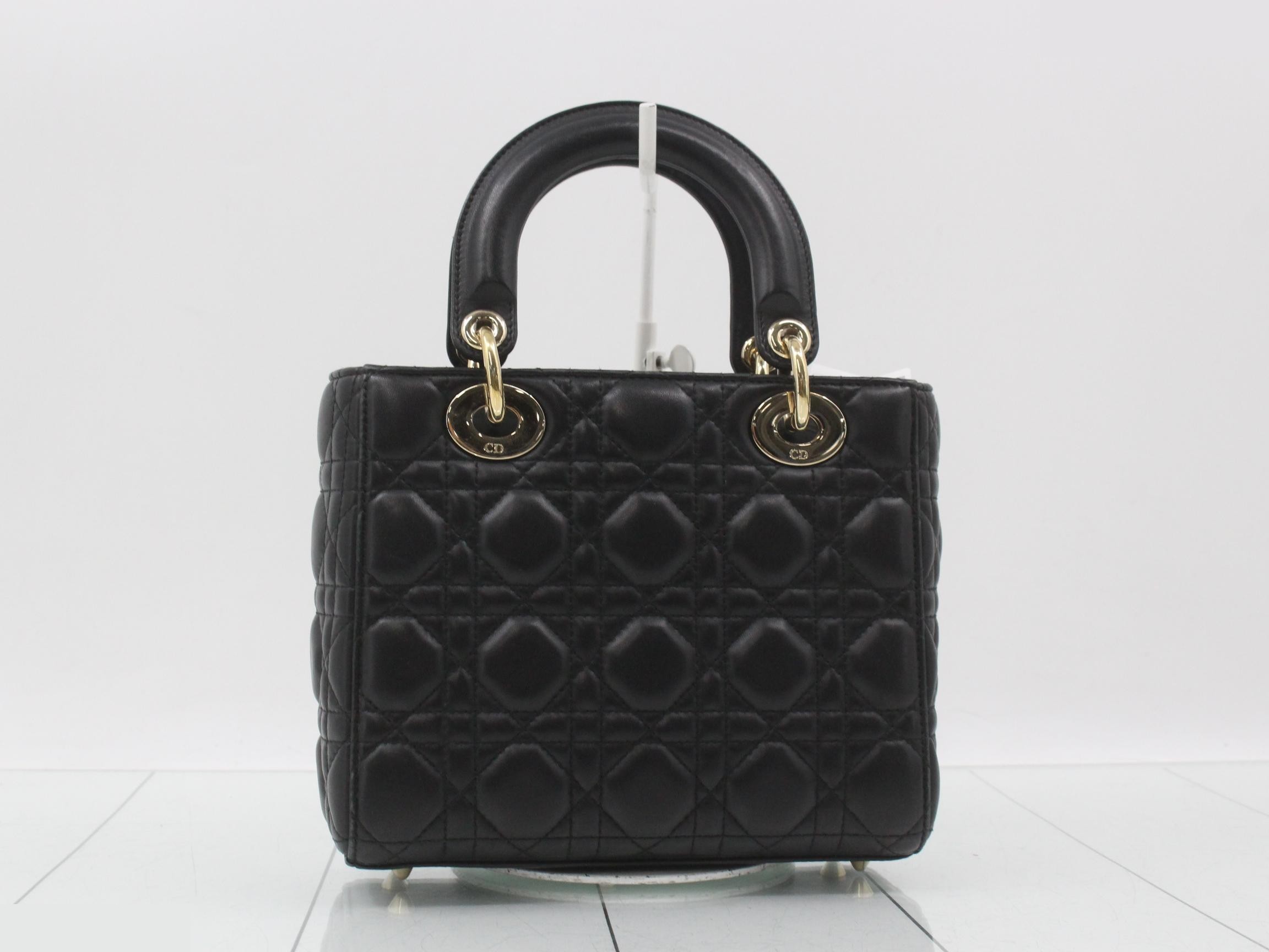 Lady Dior Cannage Lamb 2-Way Handbag — view 2