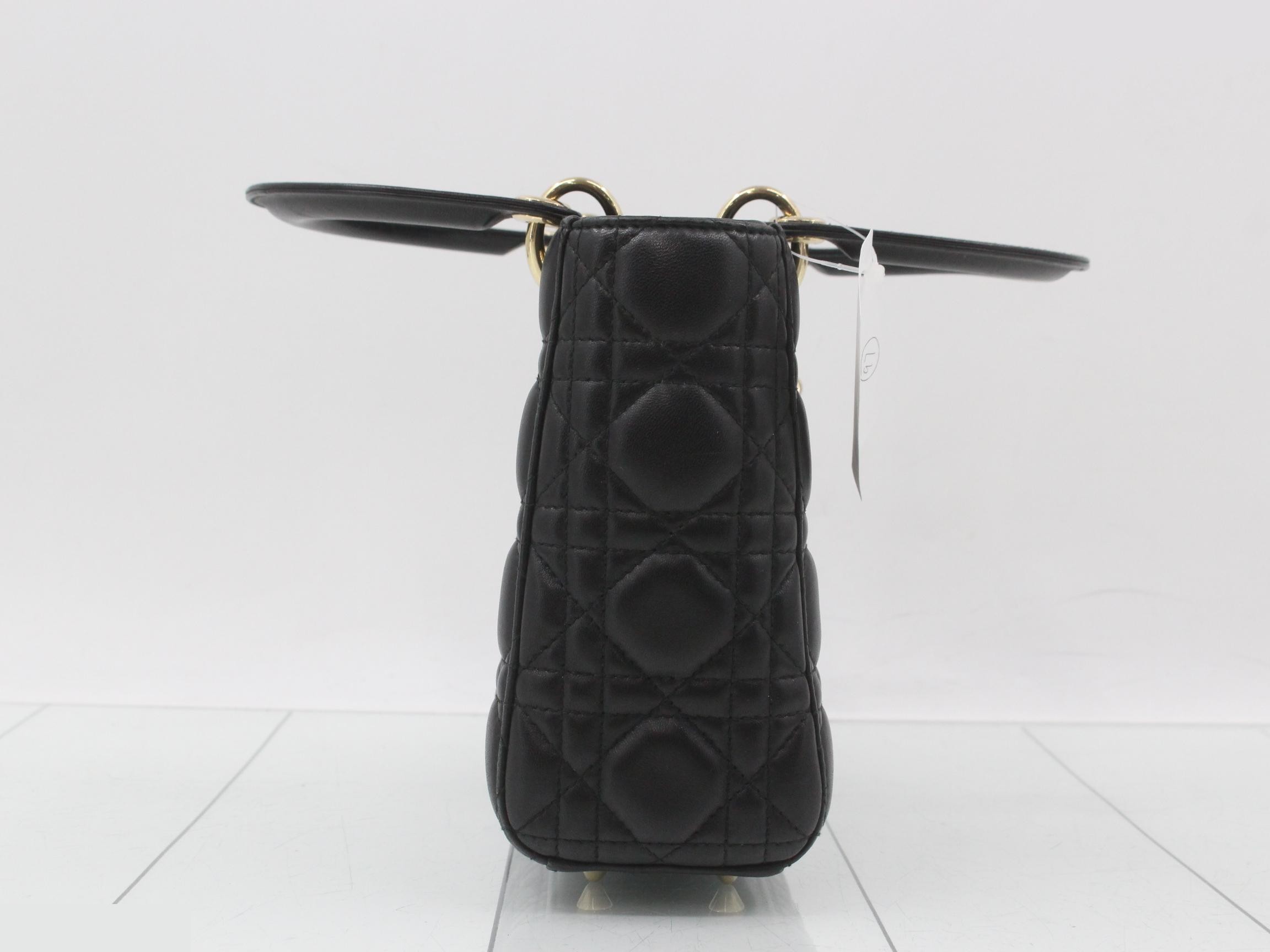 Lady Dior Cannage Lamb 2-Way Handbag — view 4
