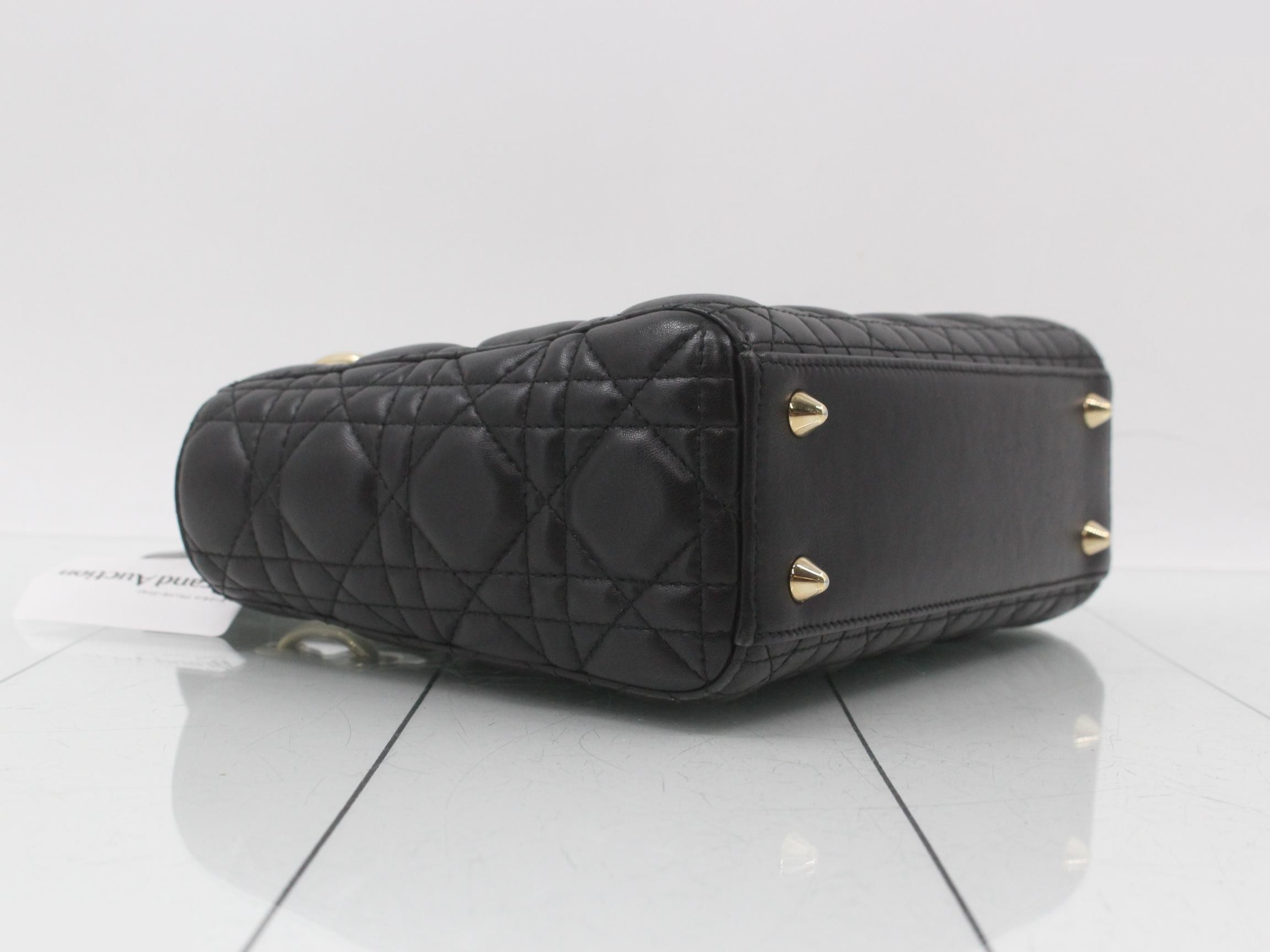 Lady Dior Cannage Lamb 2-Way Handbag — view 5