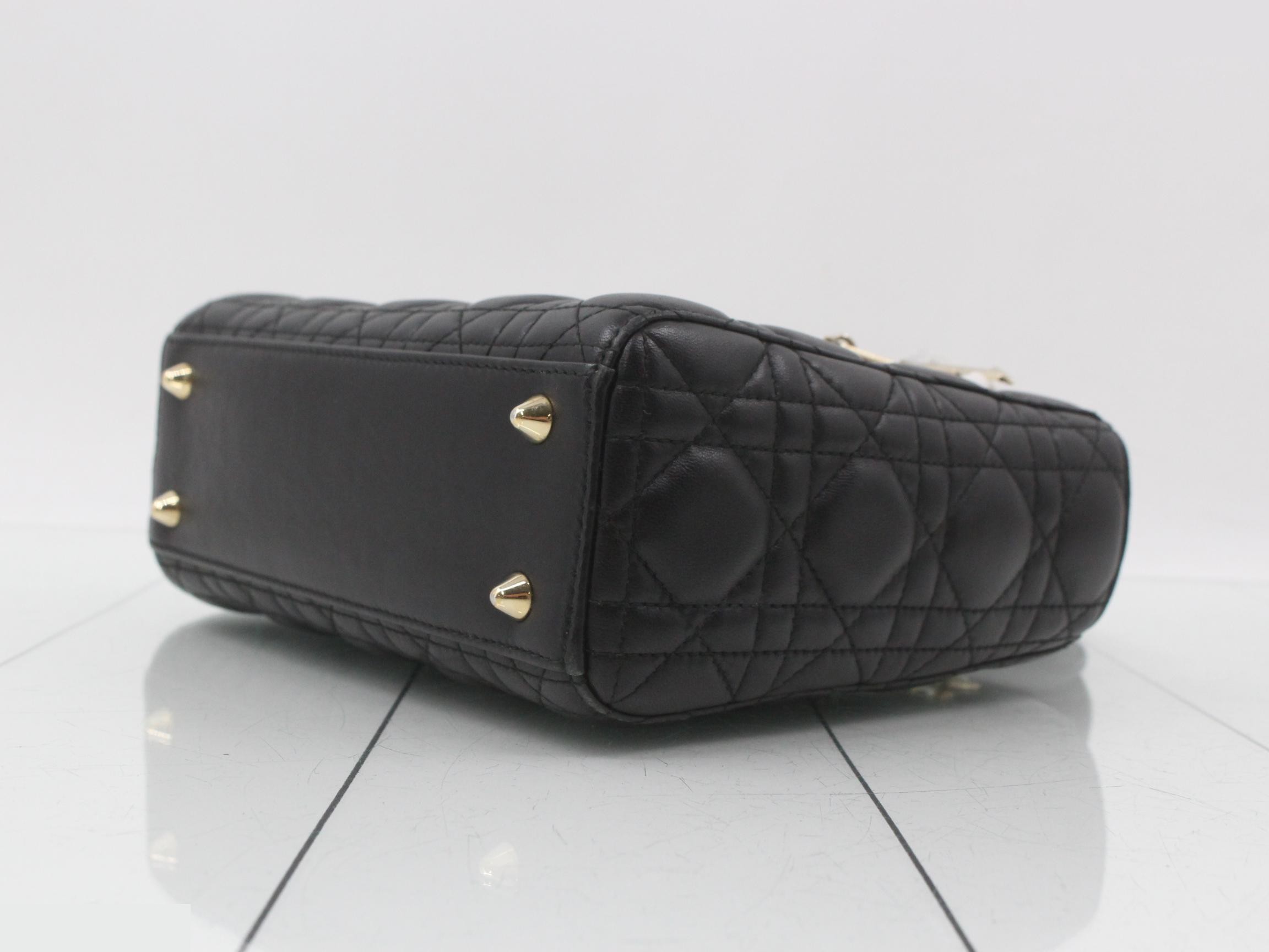 Lady Dior Cannage Lamb 2-Way Handbag — view 6