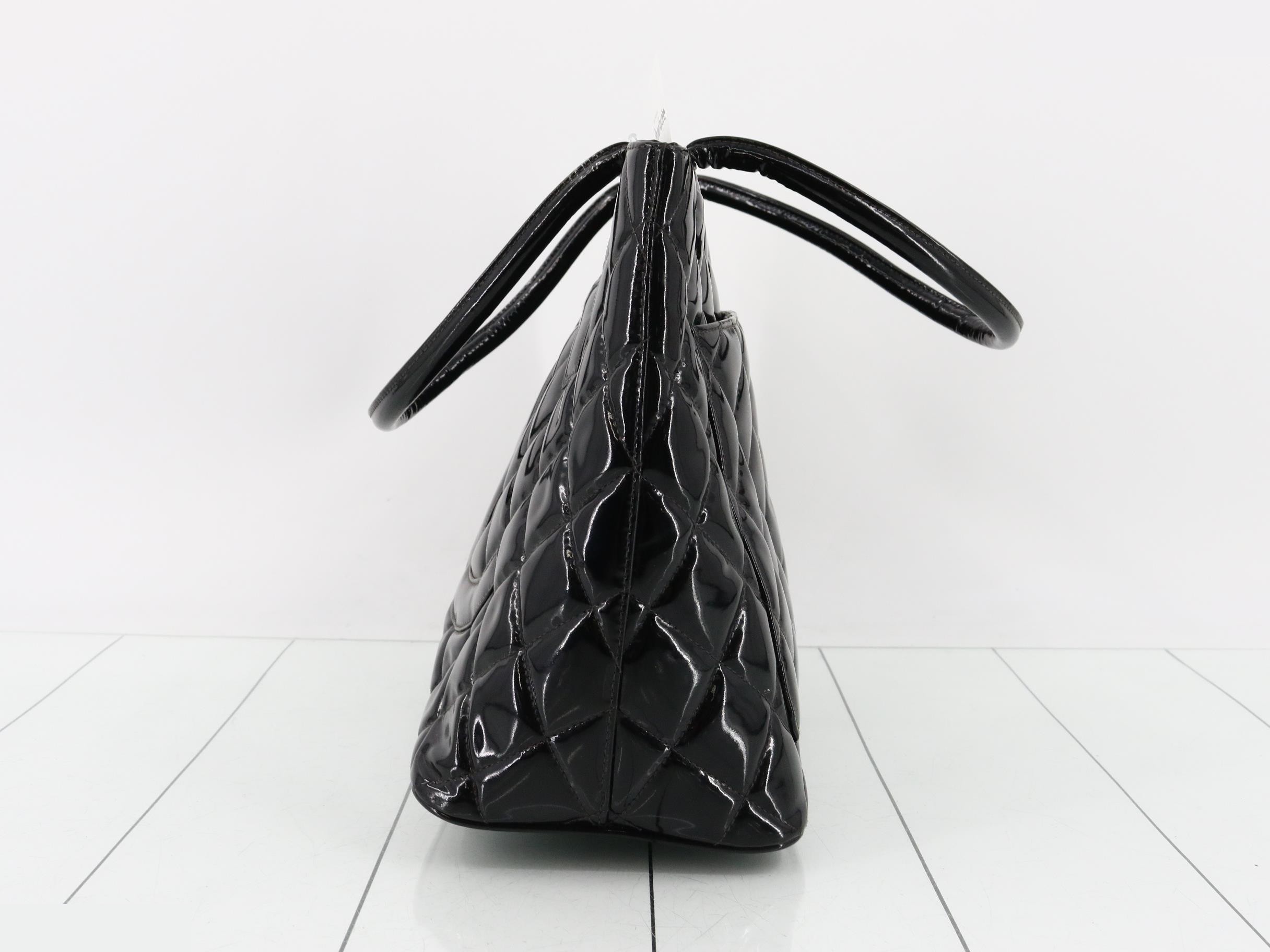 Reissue Tote Bag, Enamel Tote Bag, Black — view 3