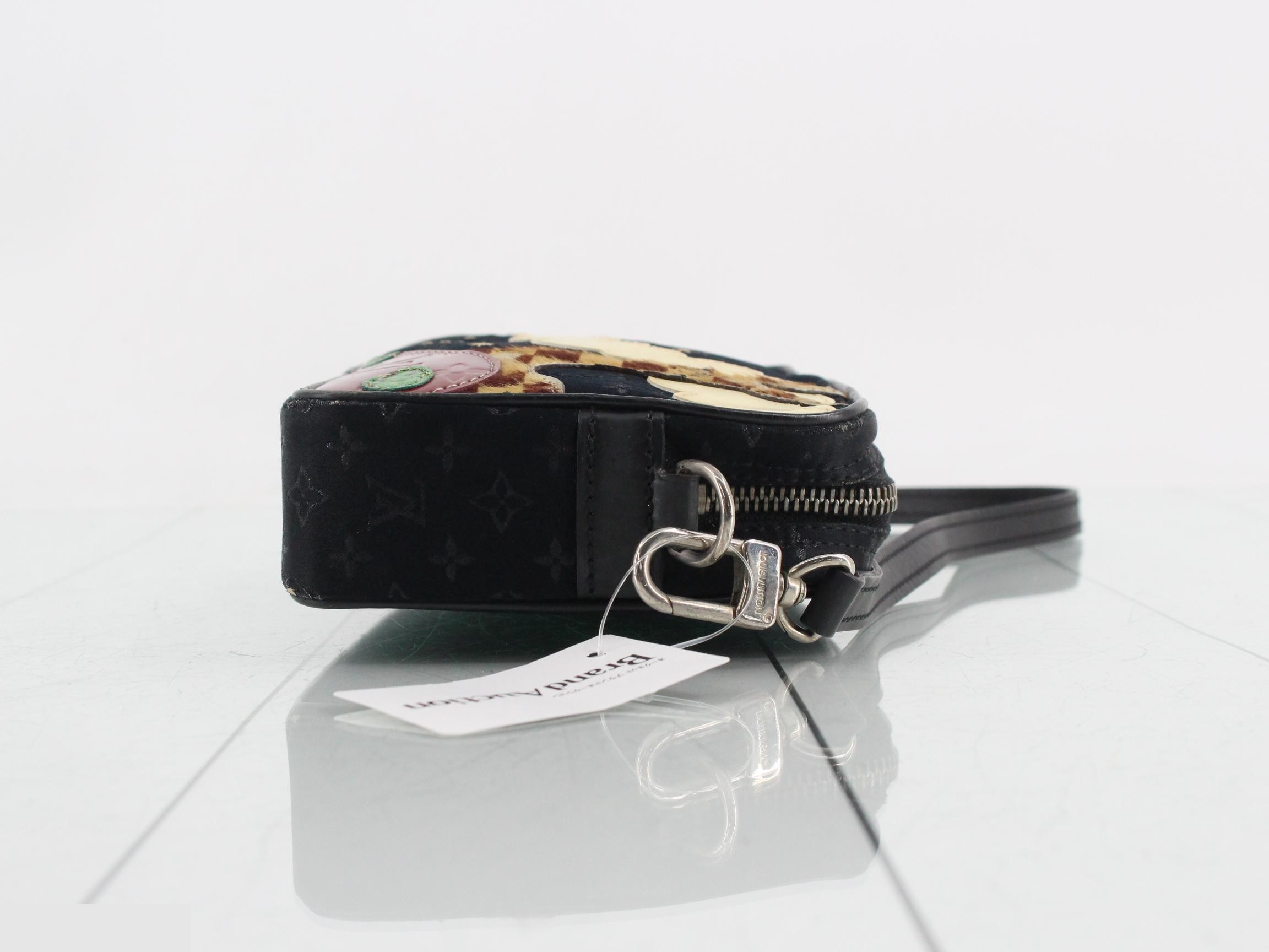 Monogram Satin Conte de Fée Pochette Giraffe One-Shoulder Bag — view 3