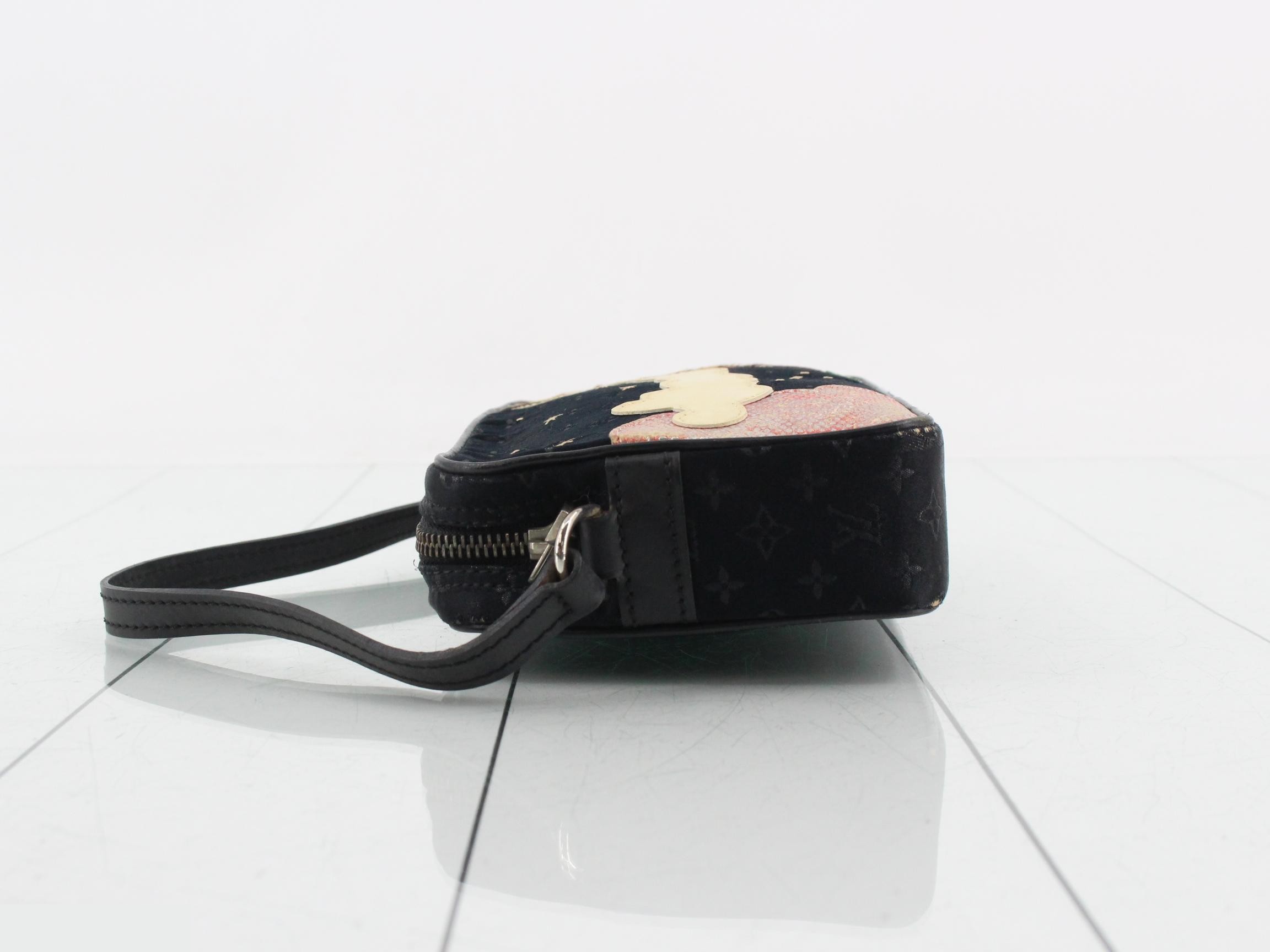 Monogram Satin Conte de Fée Pochette Giraffe One-Shoulder Bag — view 4