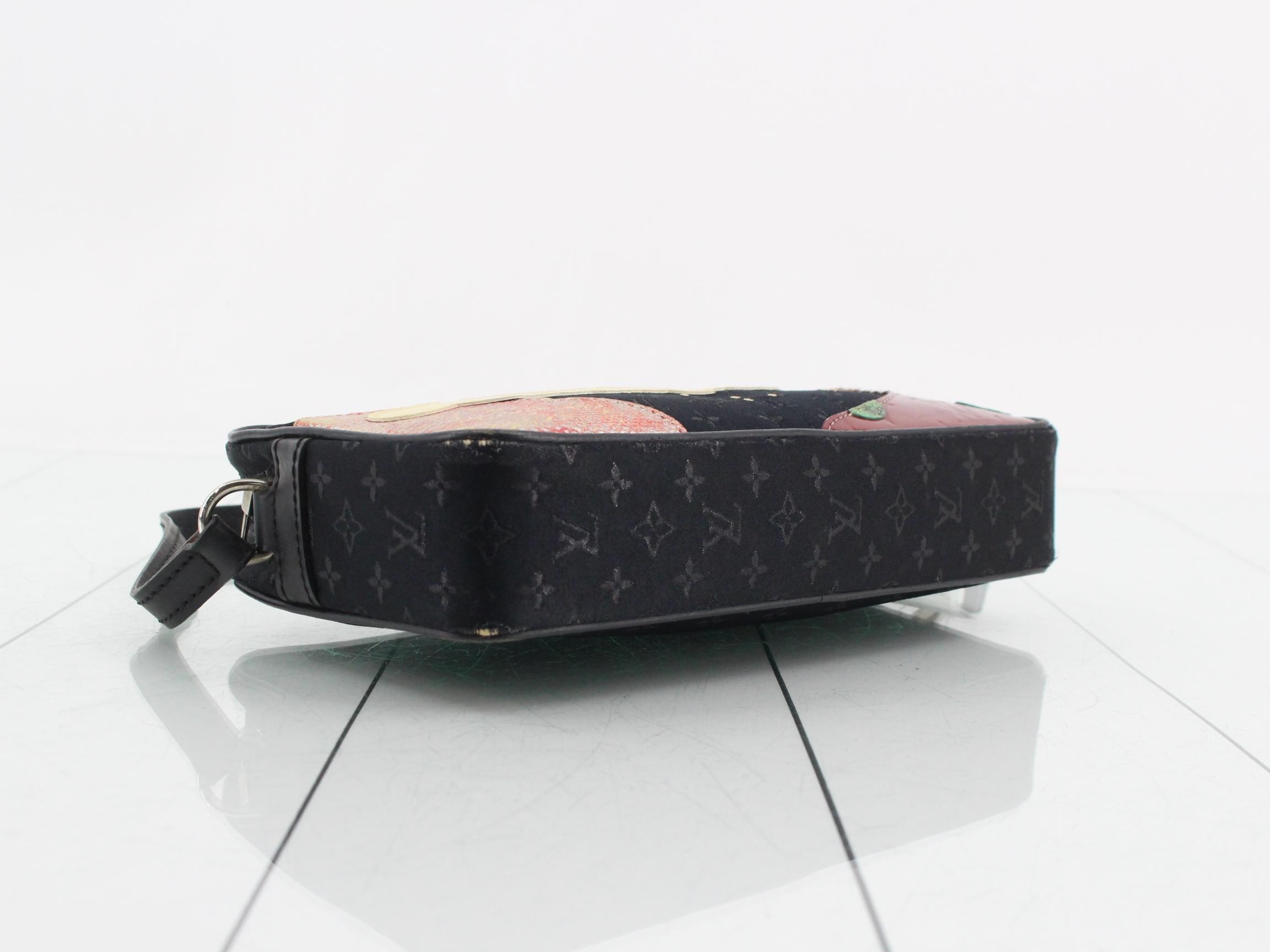 Monogram Satin Conte de Fée Pochette Giraffe One-Shoulder Bag — view 5