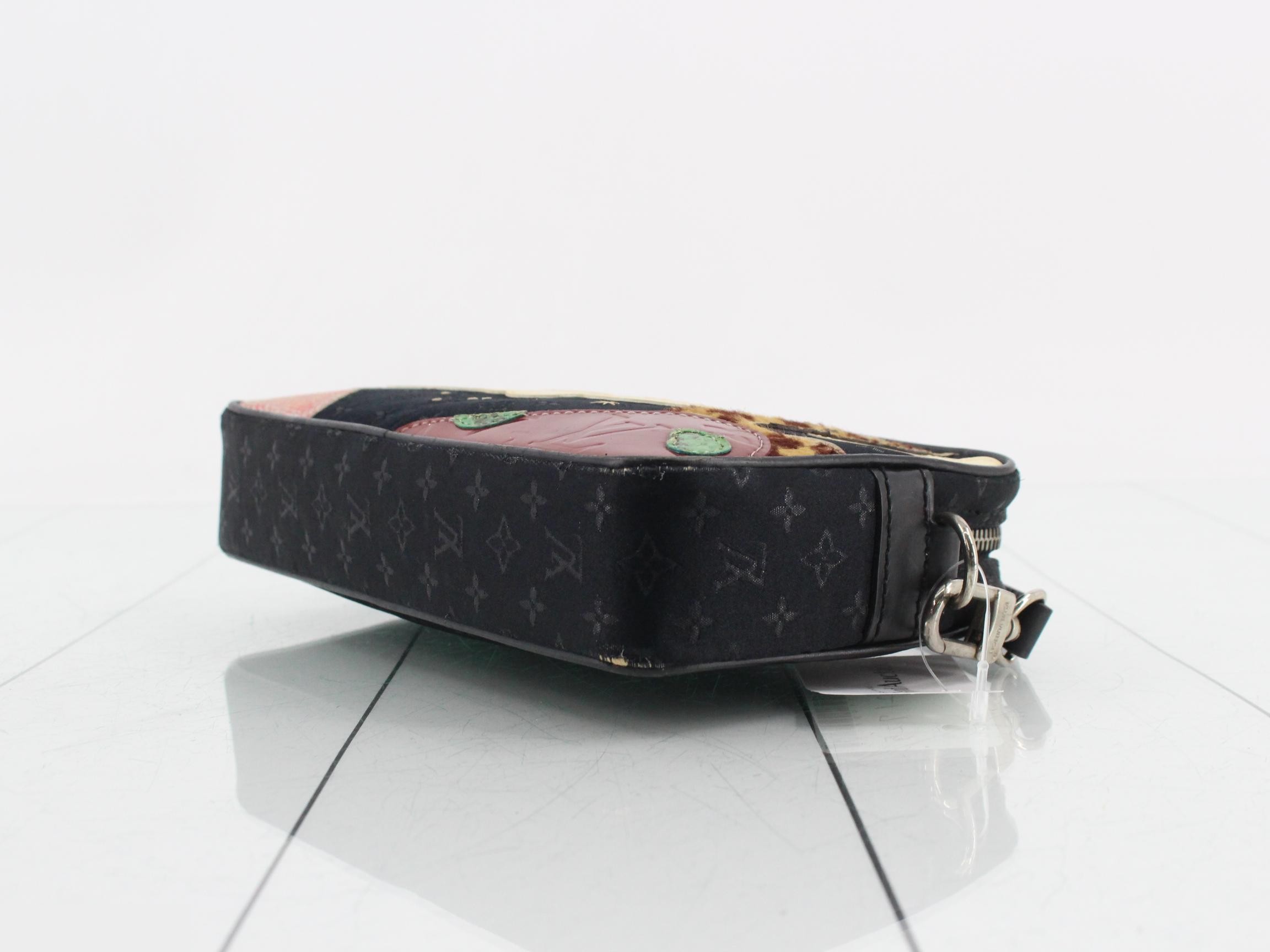 Monogram Satin Conte de Fée Pochette Giraffe One-Shoulder Bag — view 6