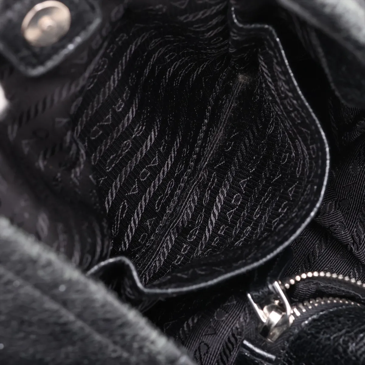 Leather Chain Shoulder Bag, Black BR3797 — view 9