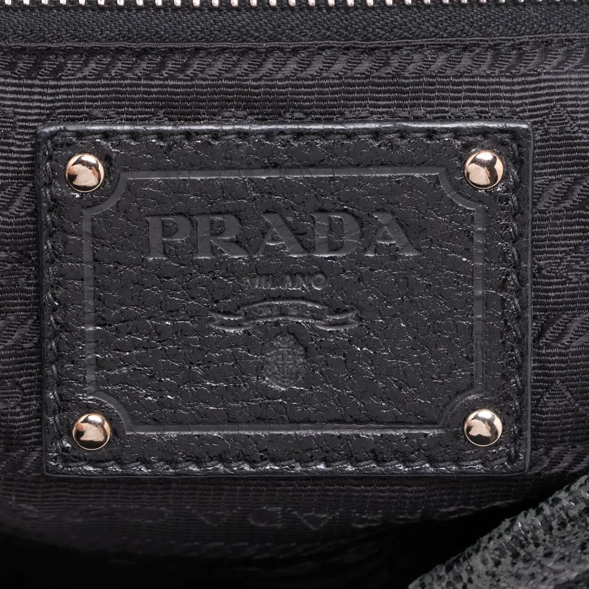 Leather Chain Shoulder Bag, Black BR3797 — view 10