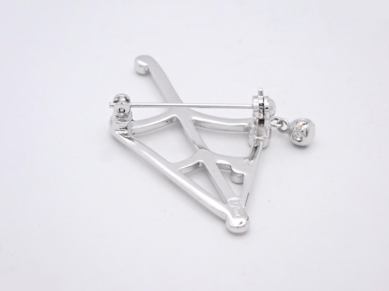 Rhinestone spiderweb brooch — view 2