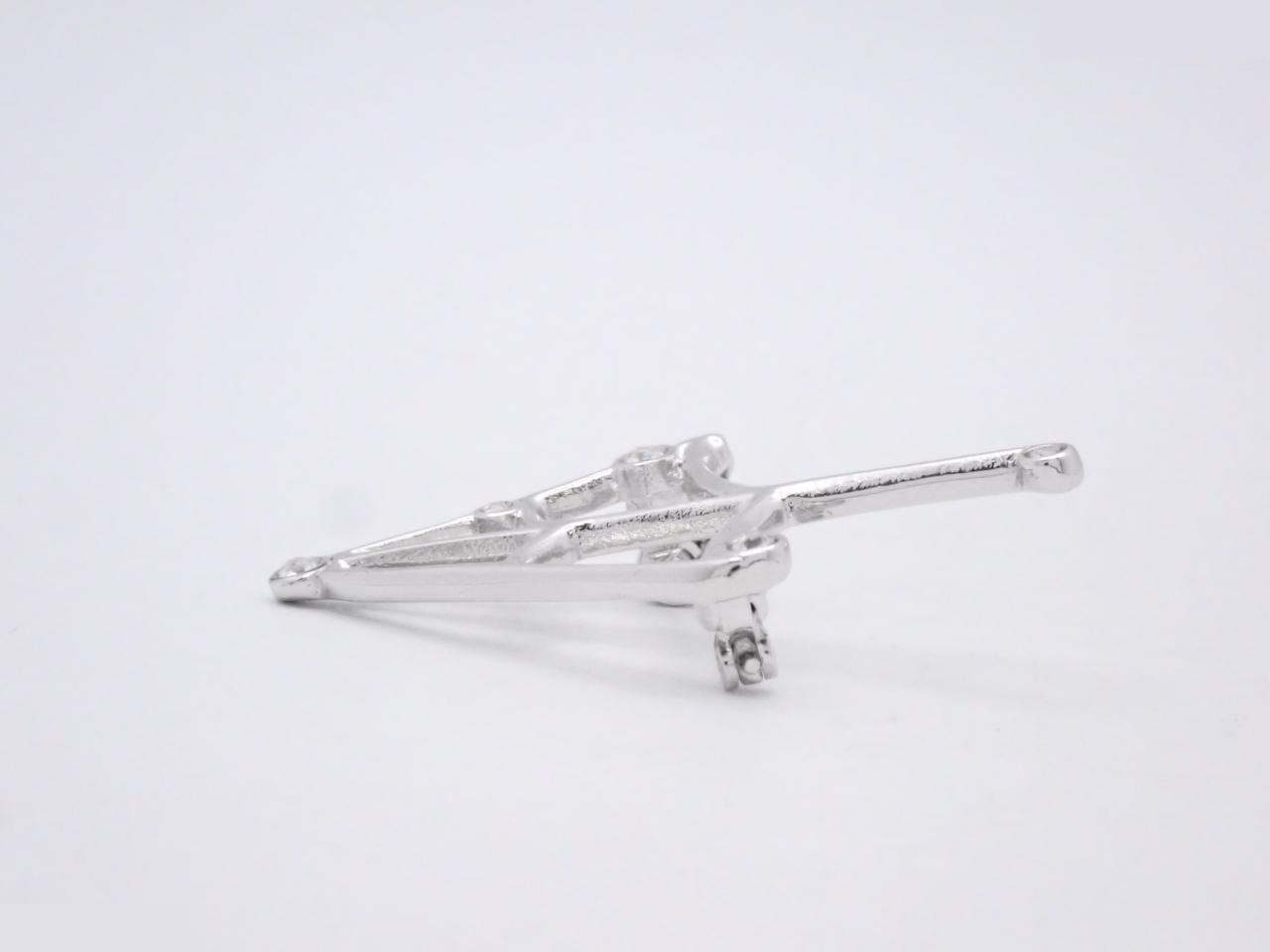 Rhinestone spiderweb brooch — view 3