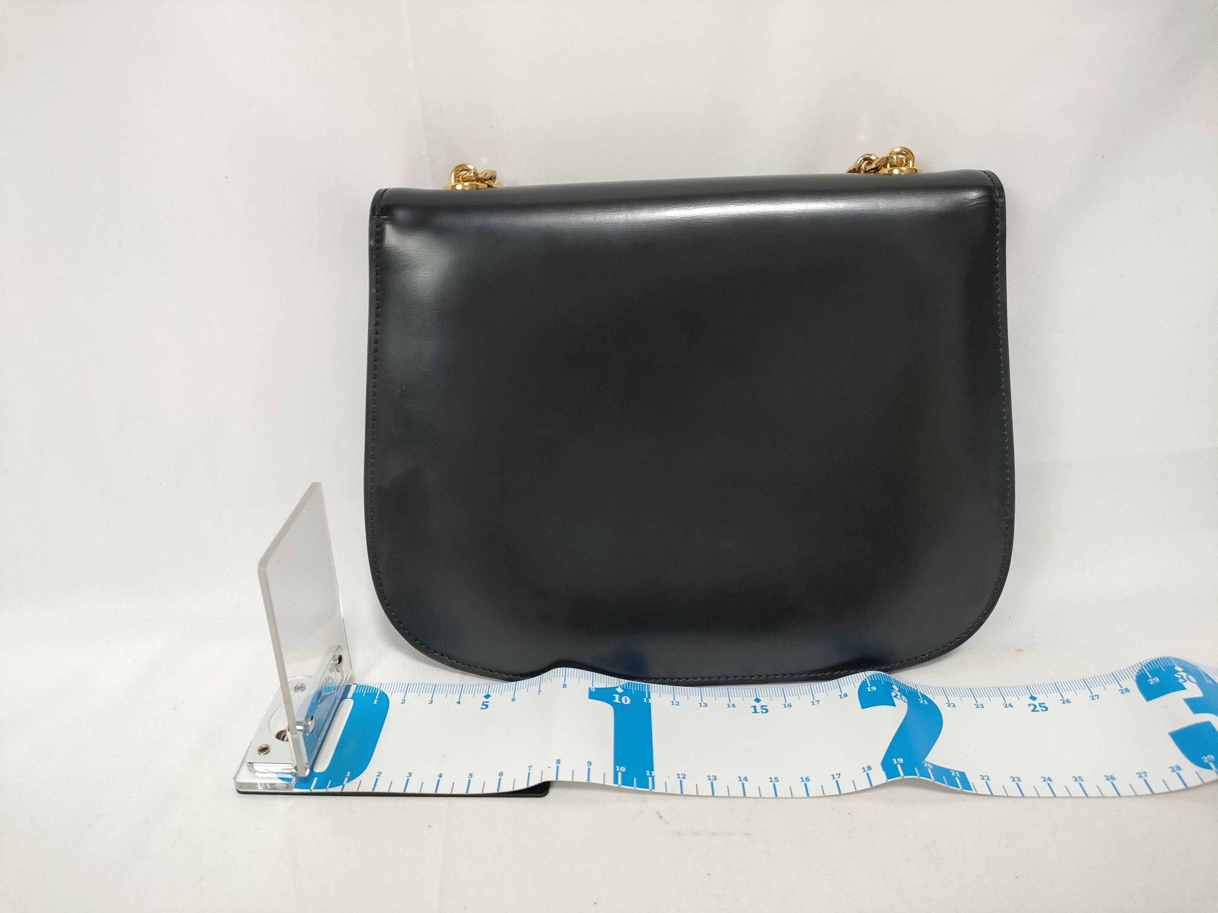 BAG TRIOMPHE BLACK CALFSKIN BESACE CHAIN ​​SHOULDER F-CU-1252 Shoulder Bag — view 2