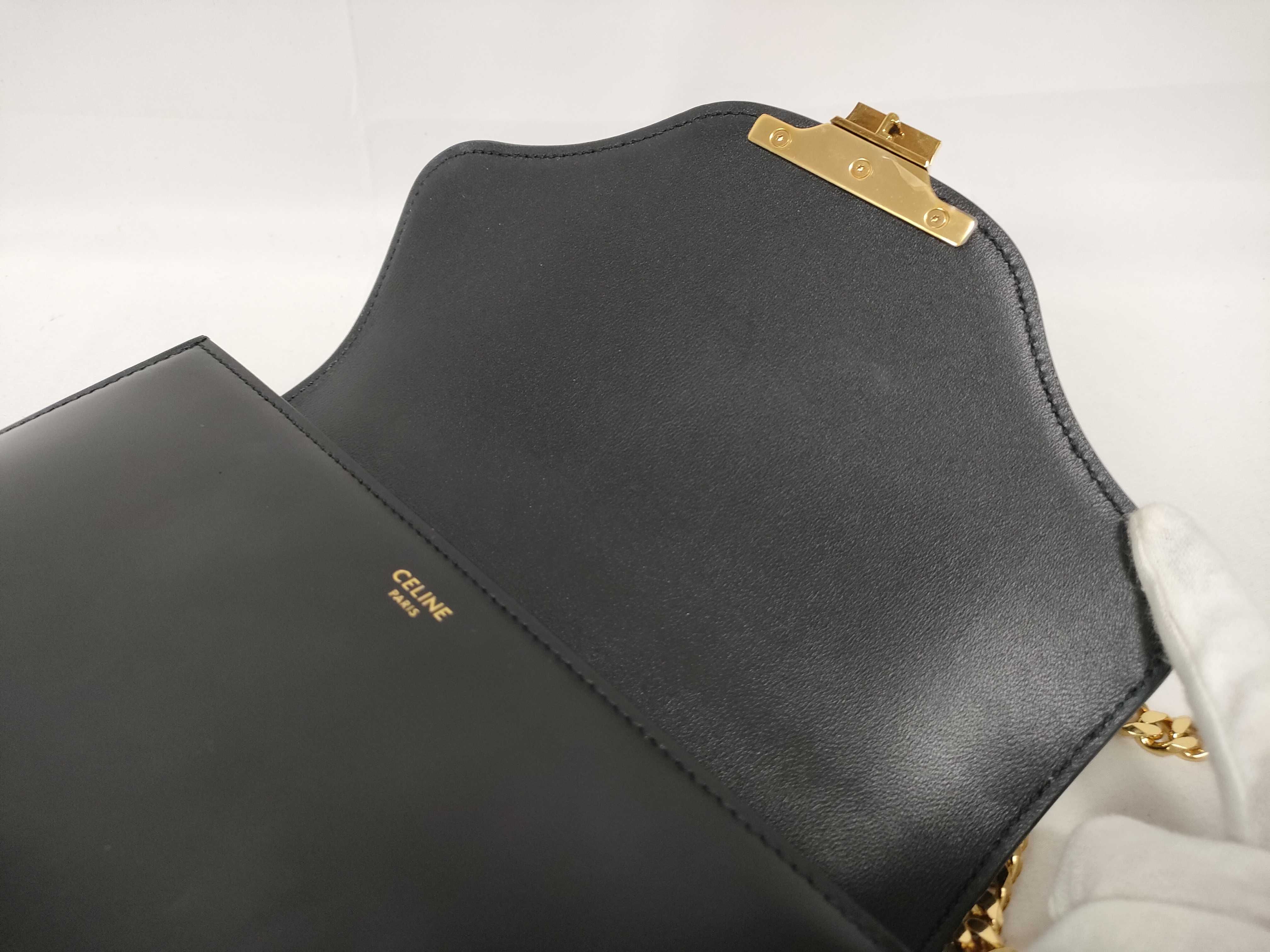 BAG TRIOMPHE BLACK CALFSKIN BESACE CHAIN ​​SHOULDER F-CU-1252 Shoulder Bag — view 11