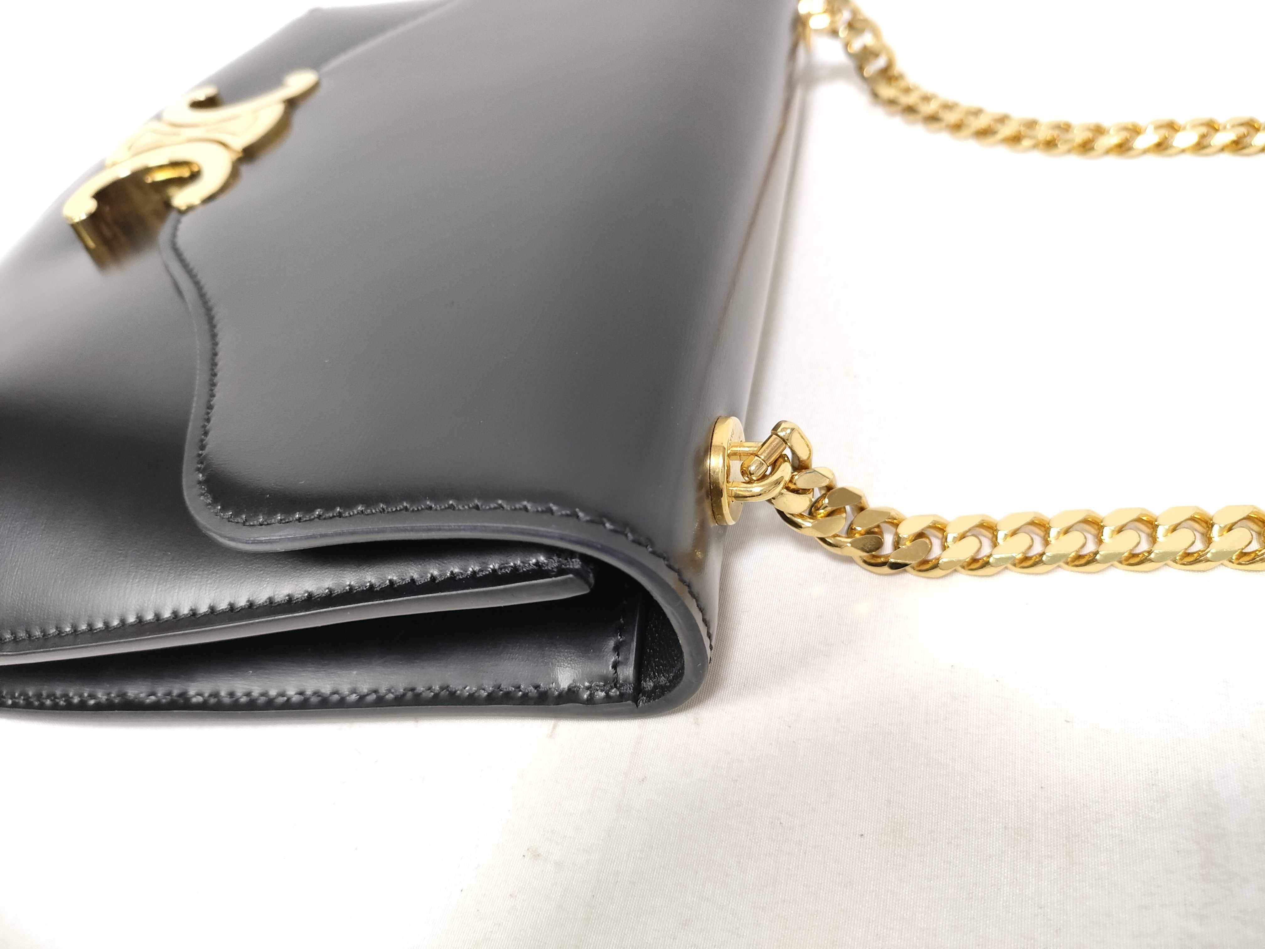 BAG TRIOMPHE BLACK CALFSKIN BESACE CHAIN ​​SHOULDER F-CU-1252 Shoulder Bag — view 8