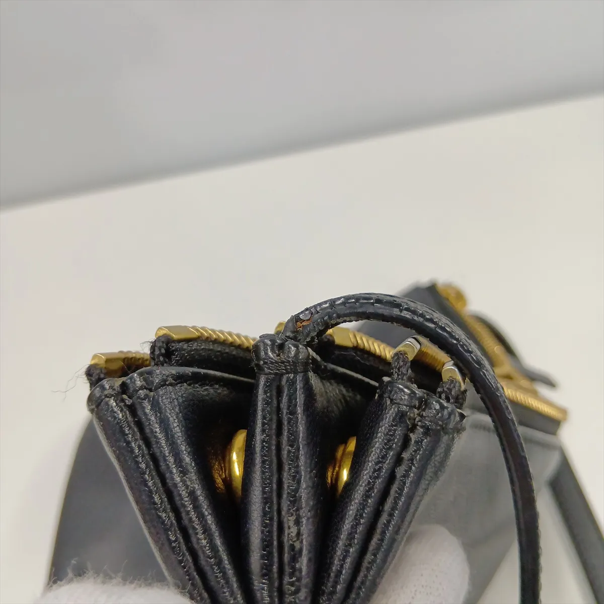 Trio Leather Shoulder Bag, Black — view 11
