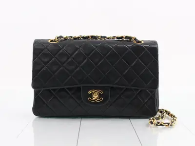 Double flap shoulder bag, unit #1