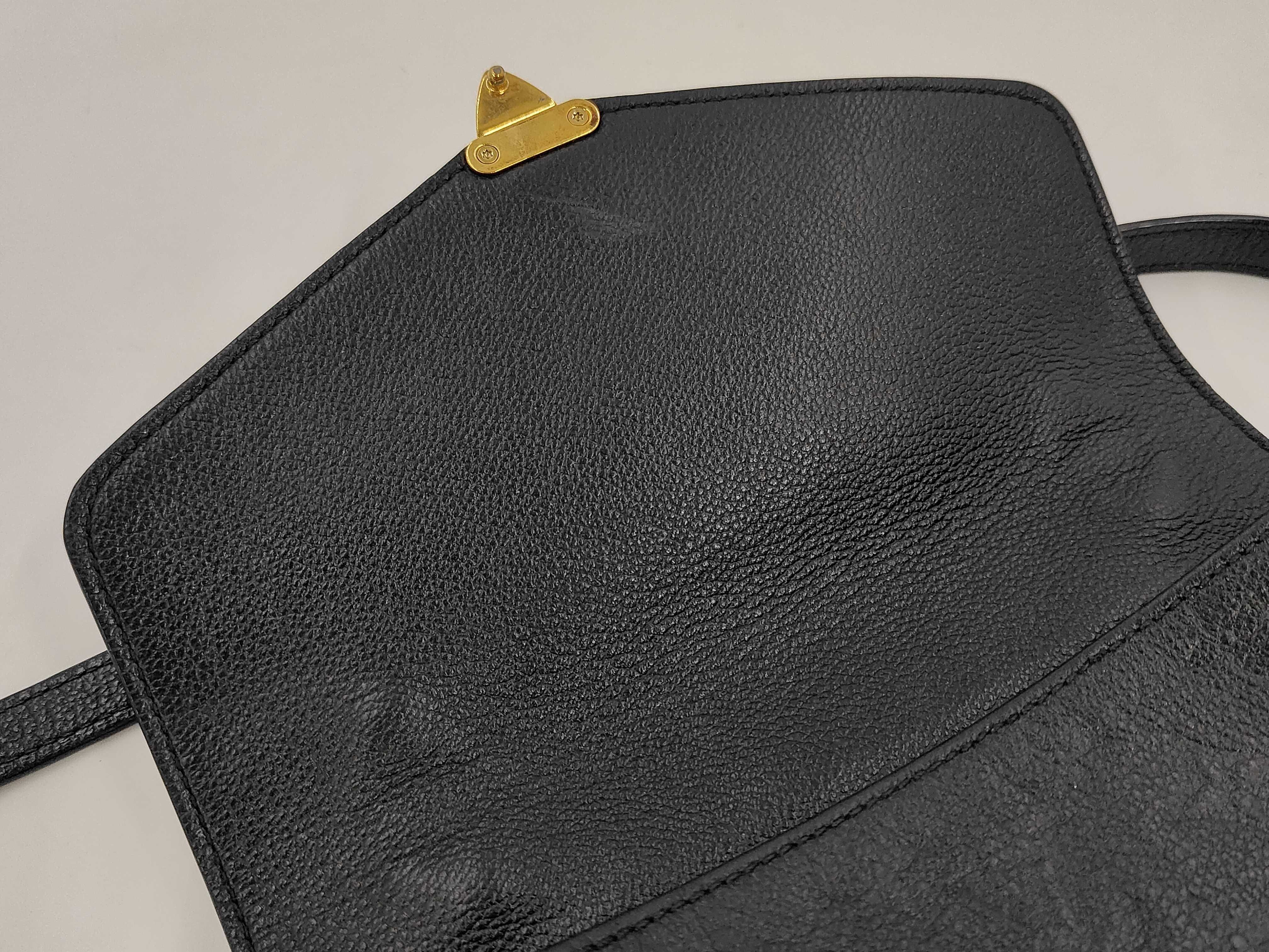 Metis Black Leather Shoulder Bag — view 13