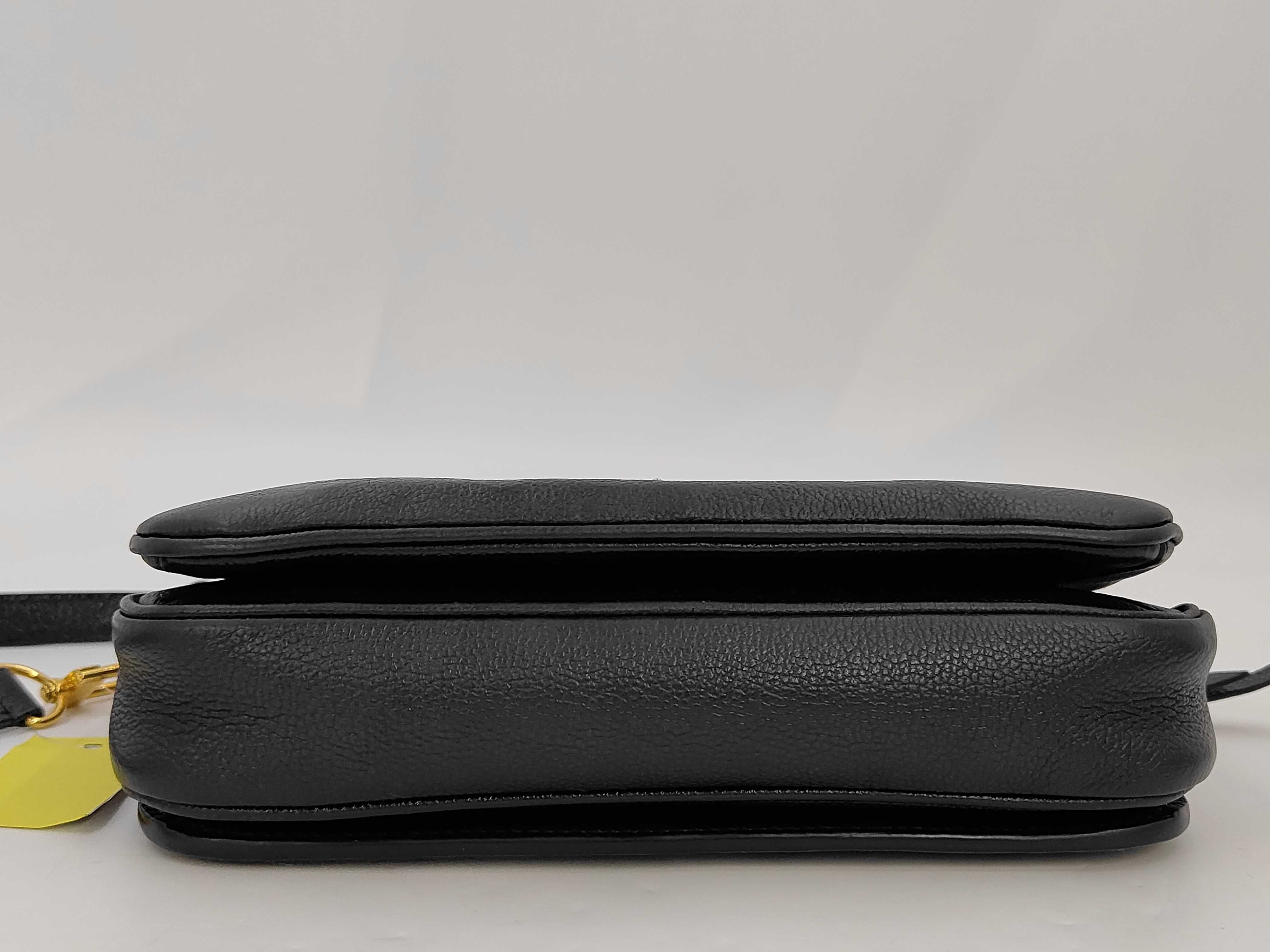 Metis Black Leather Shoulder Bag — view 4