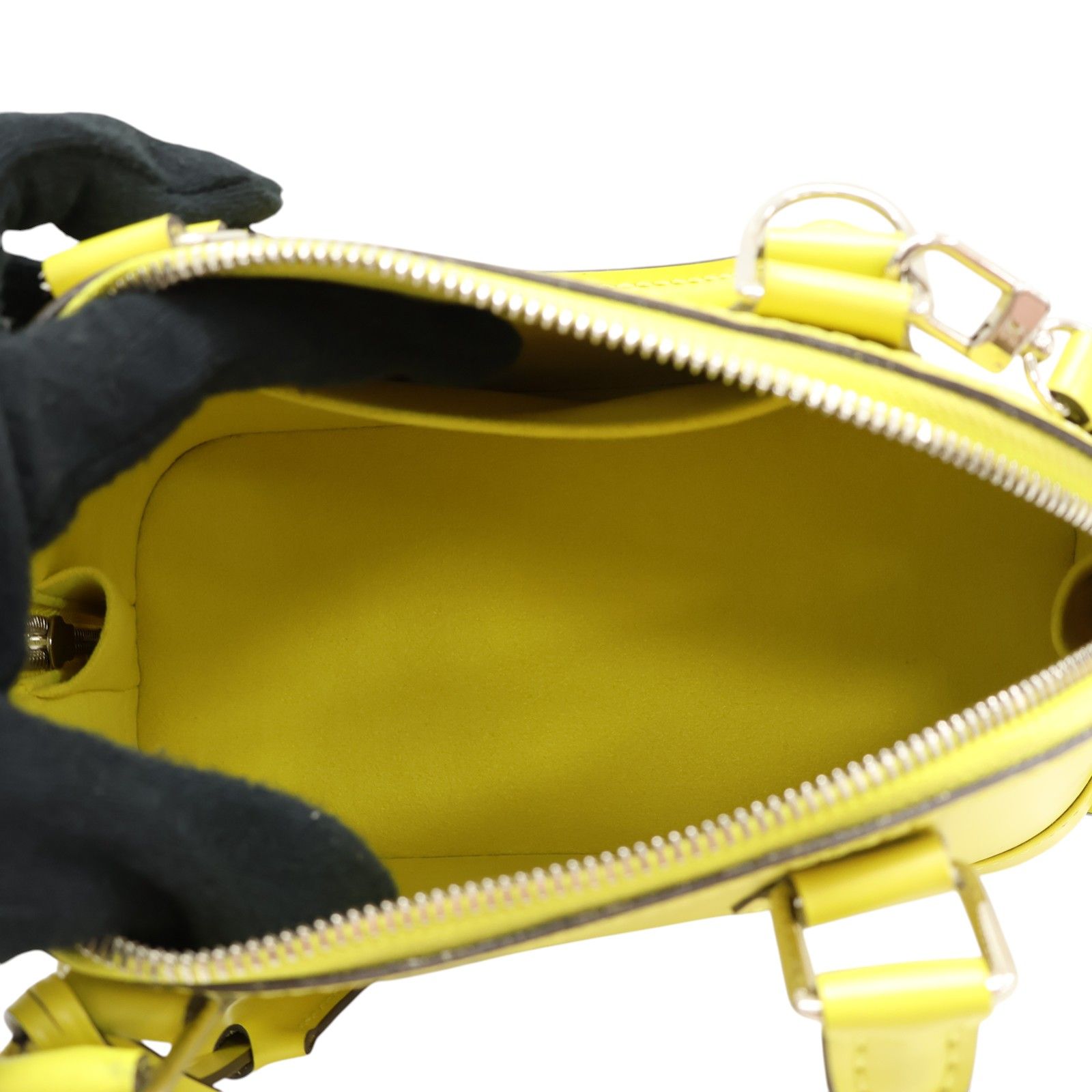 Alma Bb Shoulder Handbag Epi Leather Yellow M 40981 — view 3