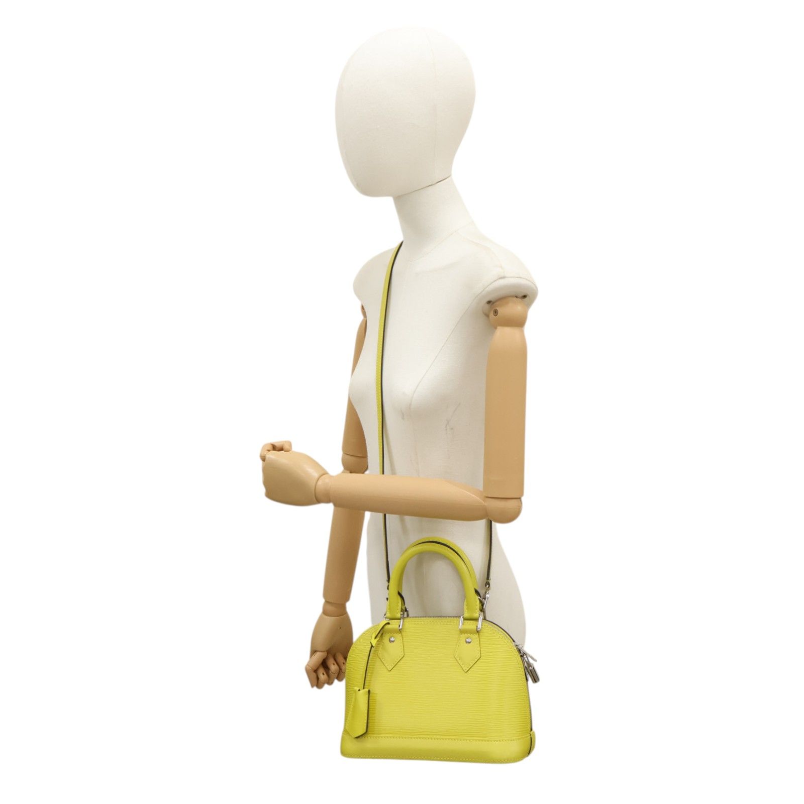 Alma Bb Shoulder Handbag Epi Leather Yellow M 40981 — view 7