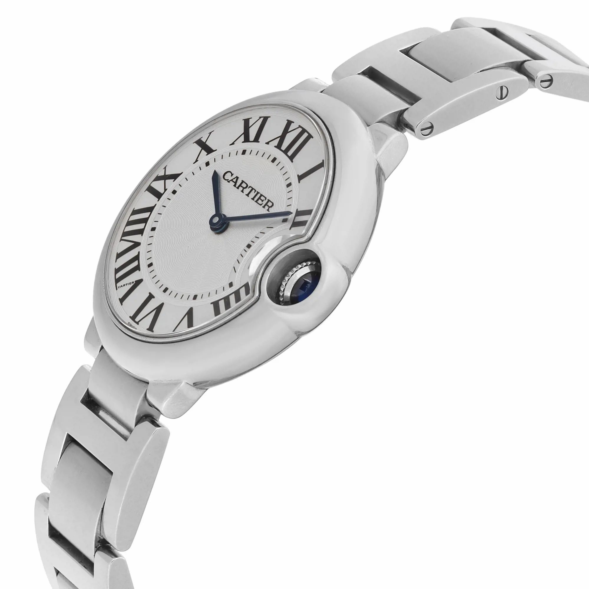 Ballon Bleu 36 Silver Guilloche Roman Dial Quartz Unisex Watch W69011Z4 — view 3