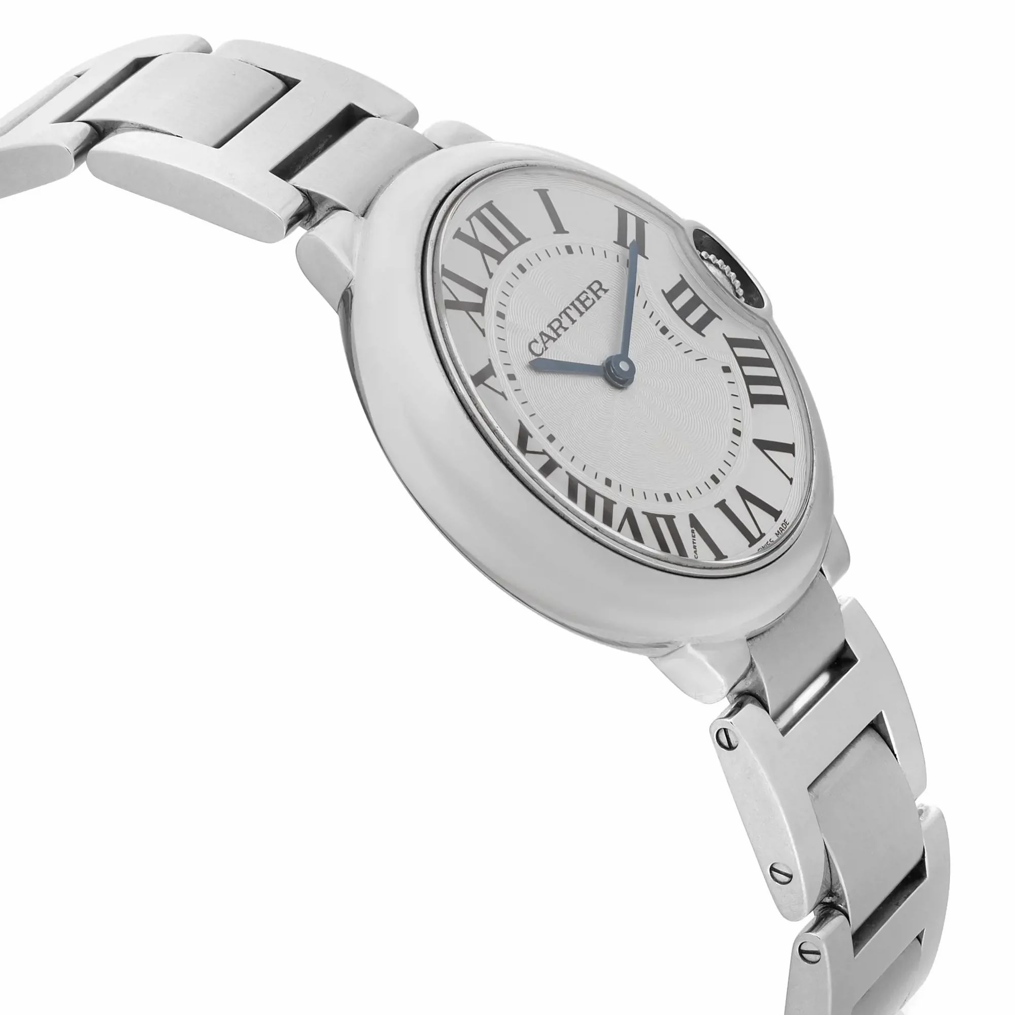 Ballon Bleu 36 Silver Guilloche Roman Dial Quartz Unisex Watch W69011Z4 — view 4