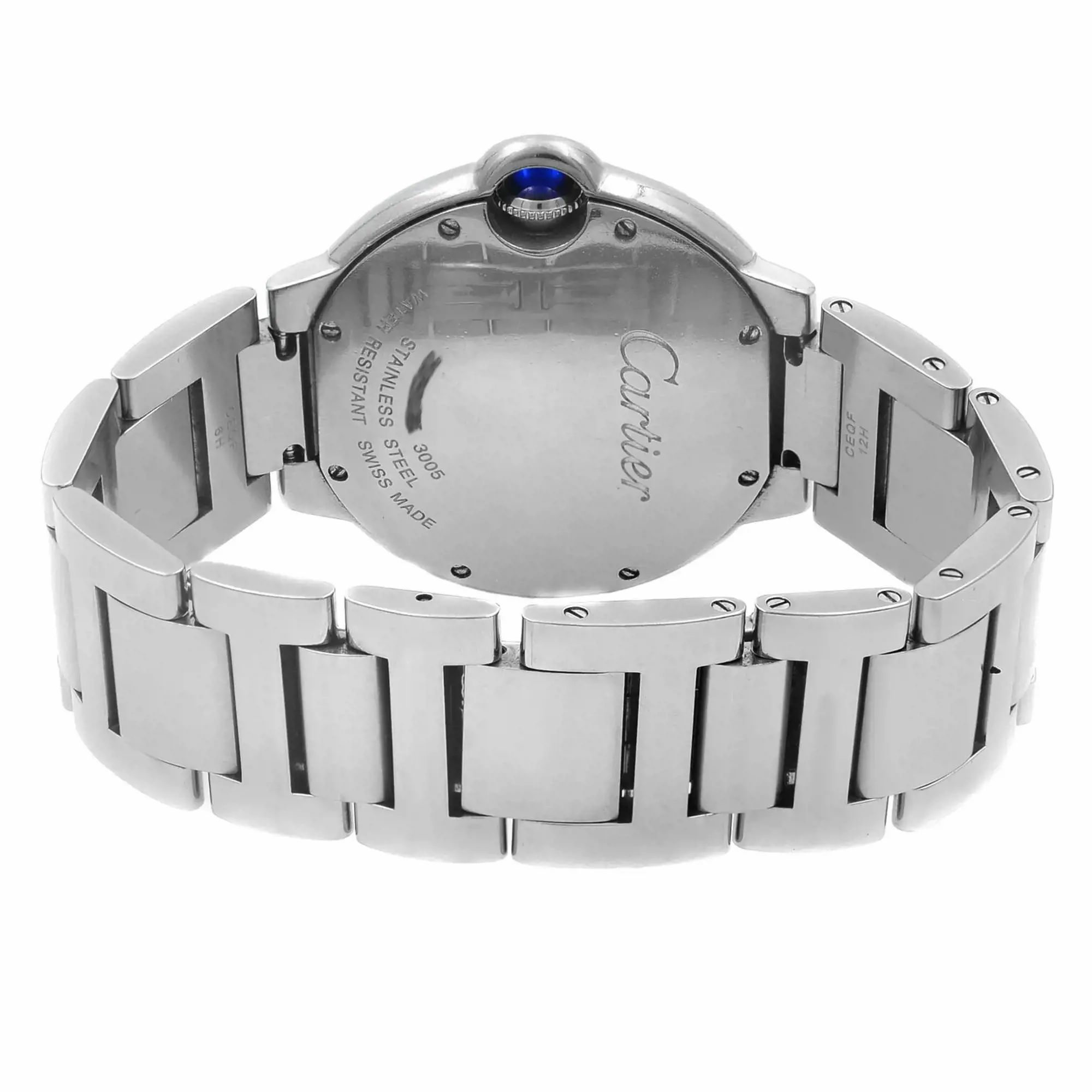 Ballon Bleu 36 Silver Guilloche Roman Dial Quartz Unisex Watch W69011Z4 — view 5