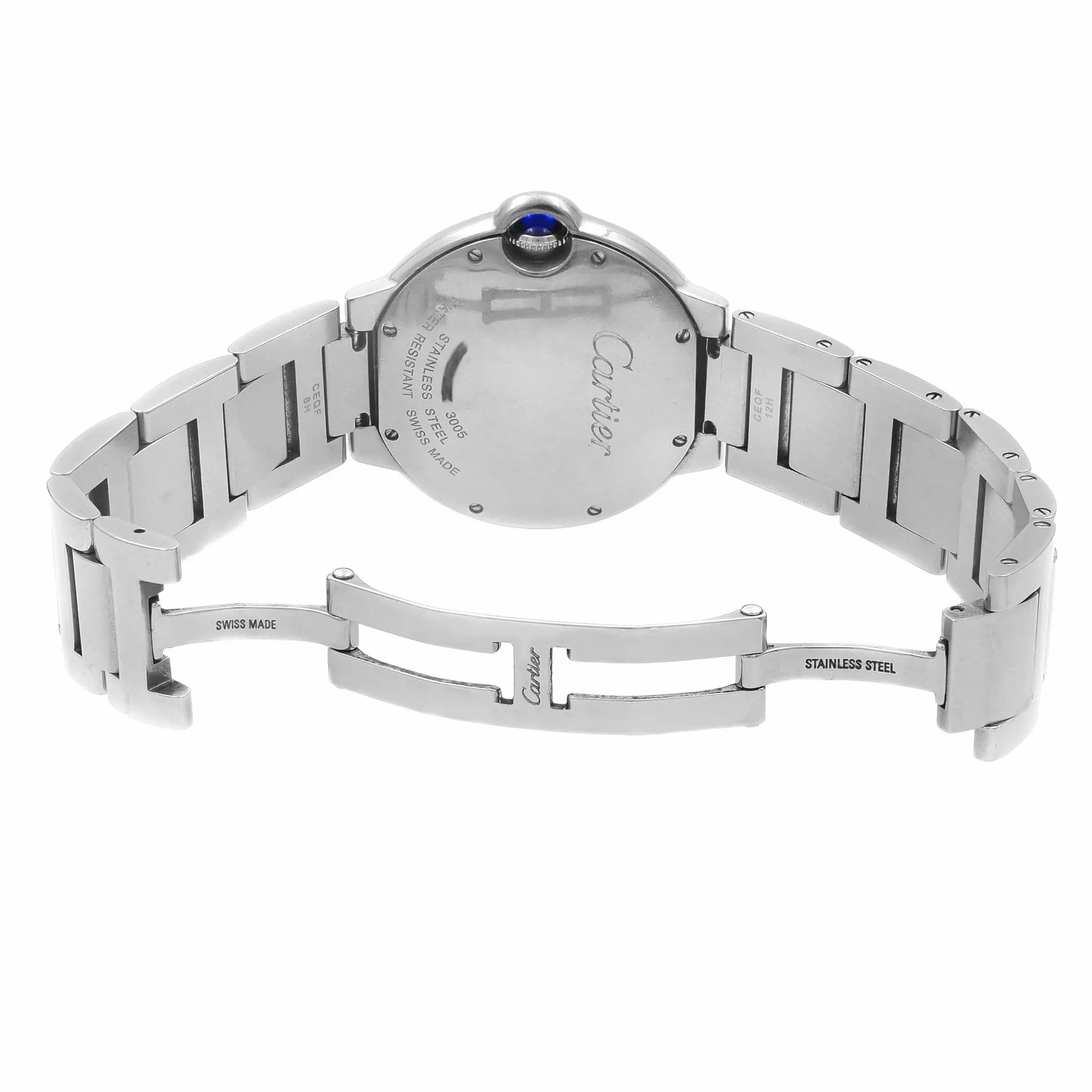Ballon Bleu 36 Silver Guilloche Roman Dial Quartz Unisex Watch W69011Z4 — view 6