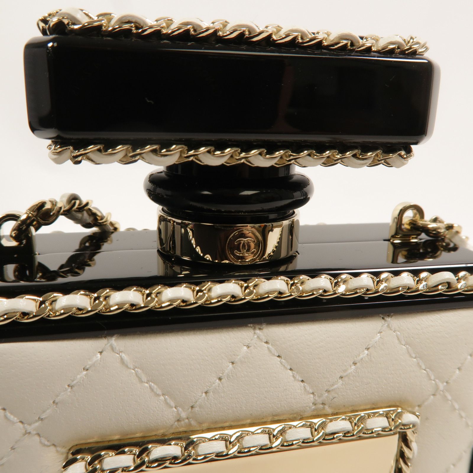 22S Quilted Leather Perfume Bottle Minaudiere — view 16