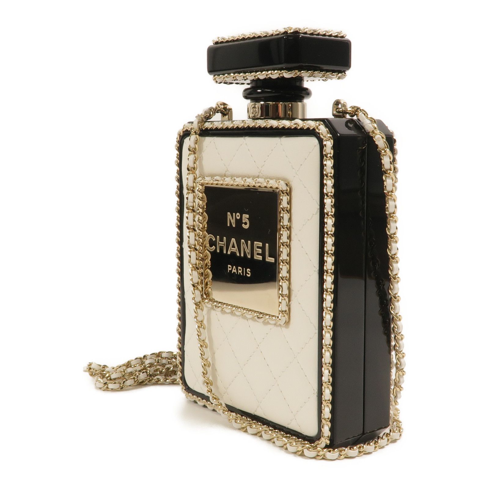 22S Quilted Leather Perfume Bottle Minaudiere — view 3