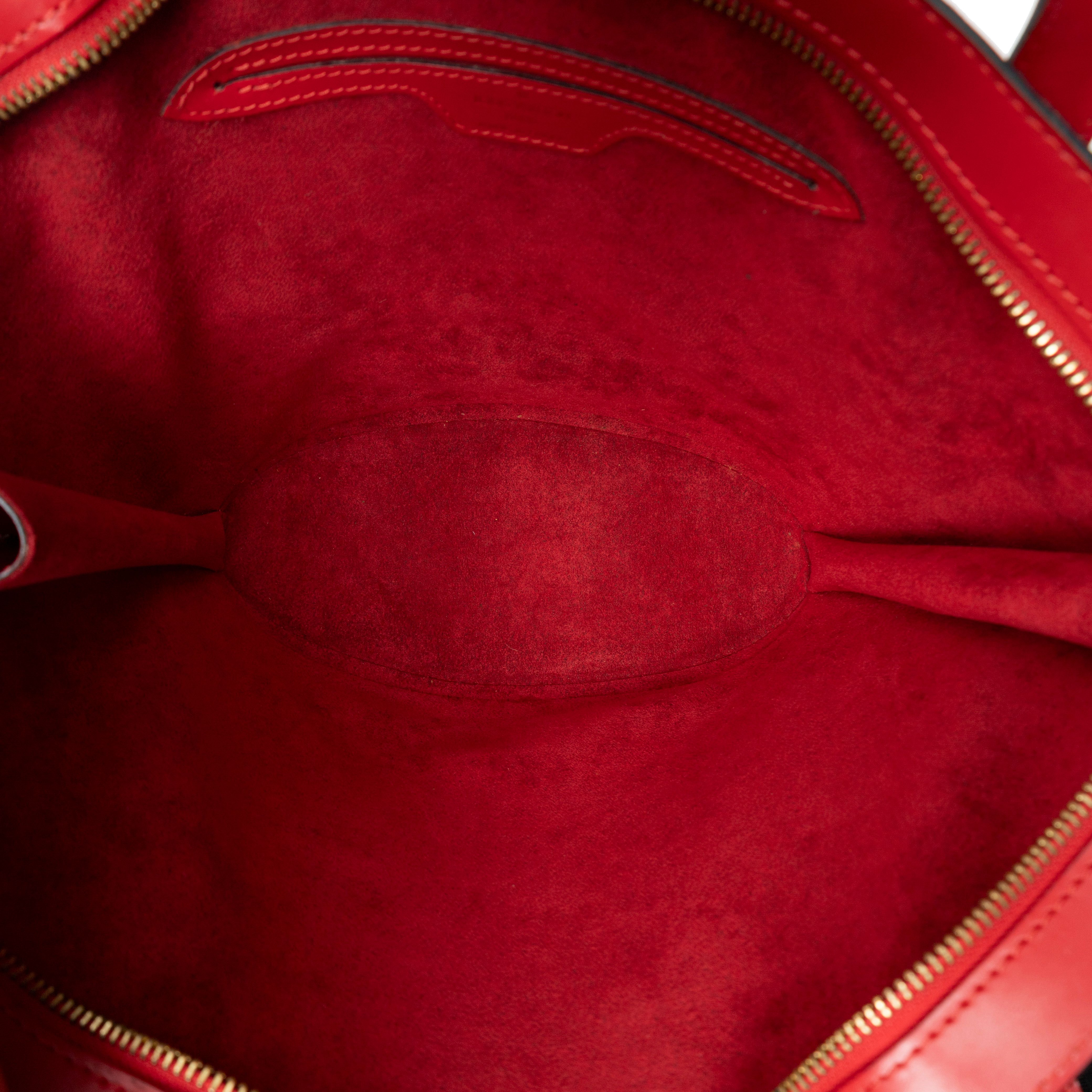 St-Jacques Long Straps PM Red Epi Golden Brass — view 9