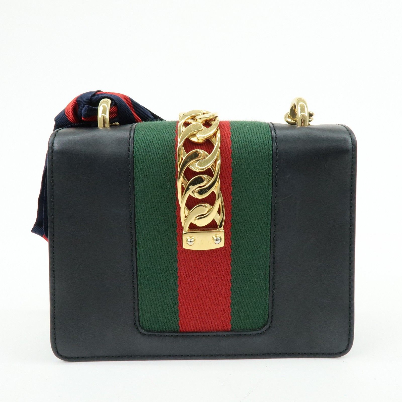 Calfskin Mini Sylvie Shoulder Bag Black — view 2