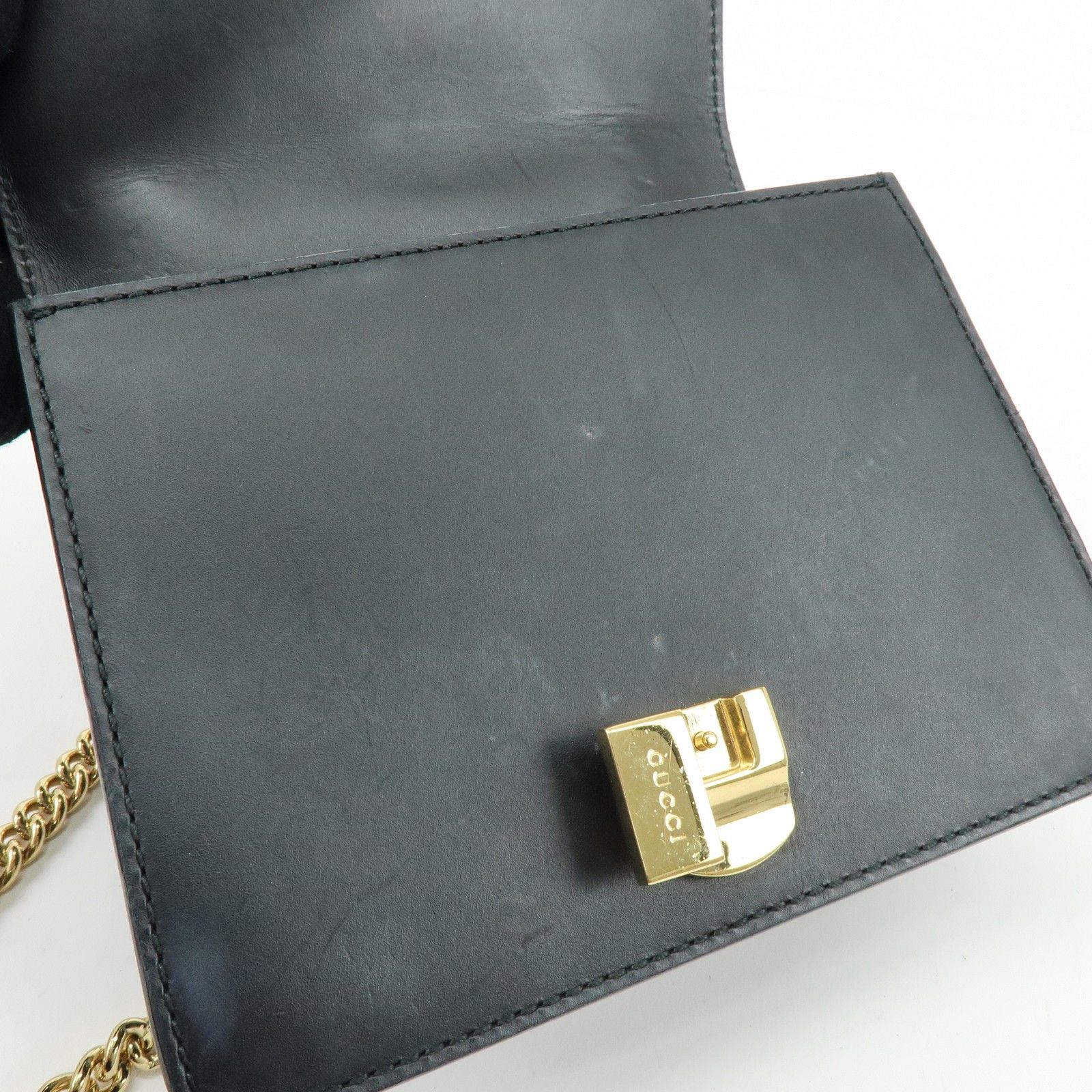 Calfskin Mini Sylvie Shoulder Bag Black — view 17