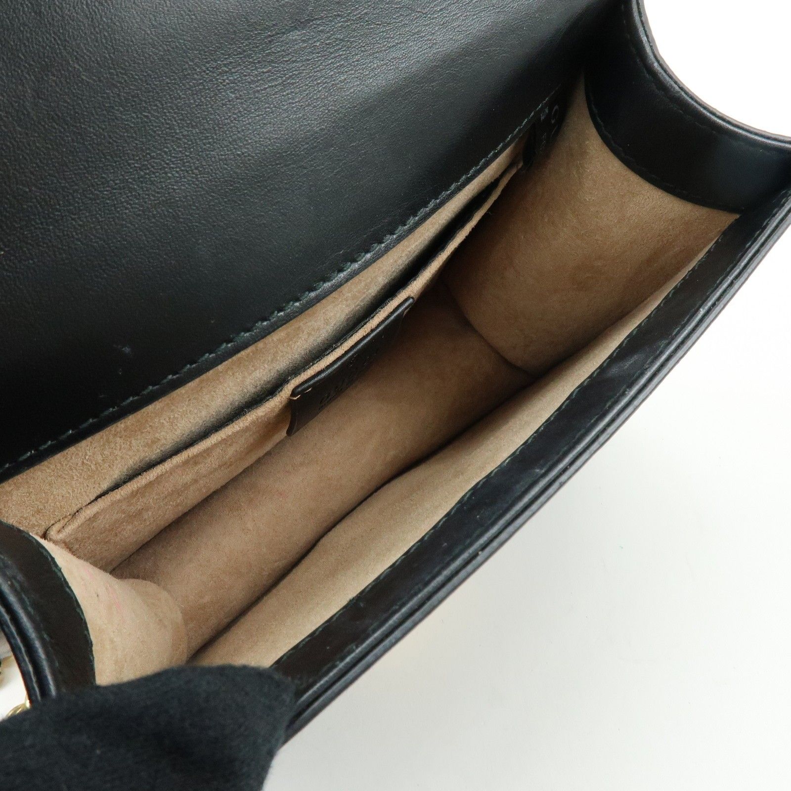 Calfskin Mini Sylvie Shoulder Bag Black — view 20