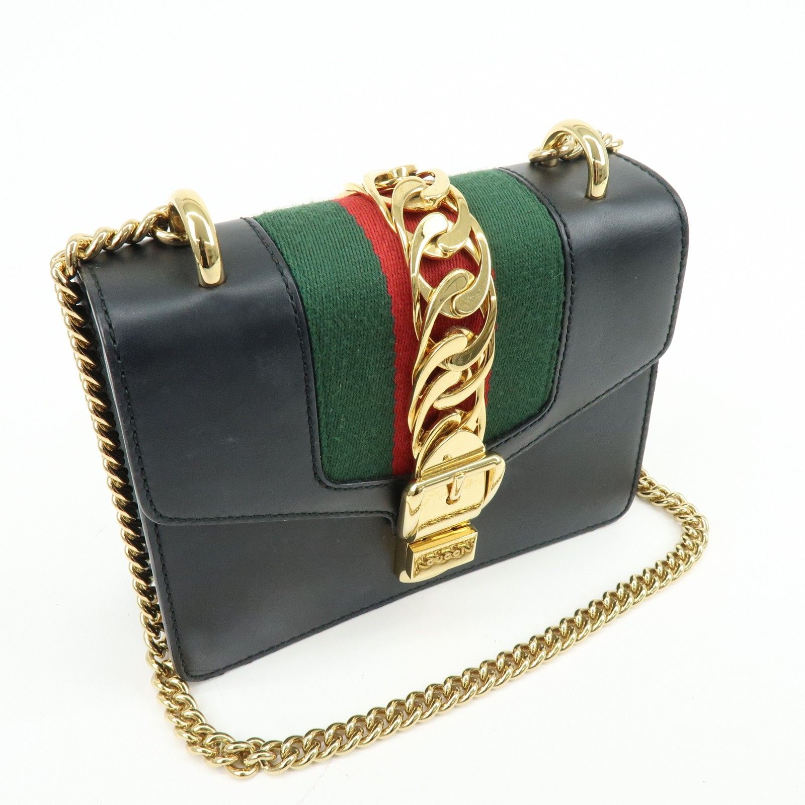 Calfskin Mini Sylvie Shoulder Bag Black — view 4